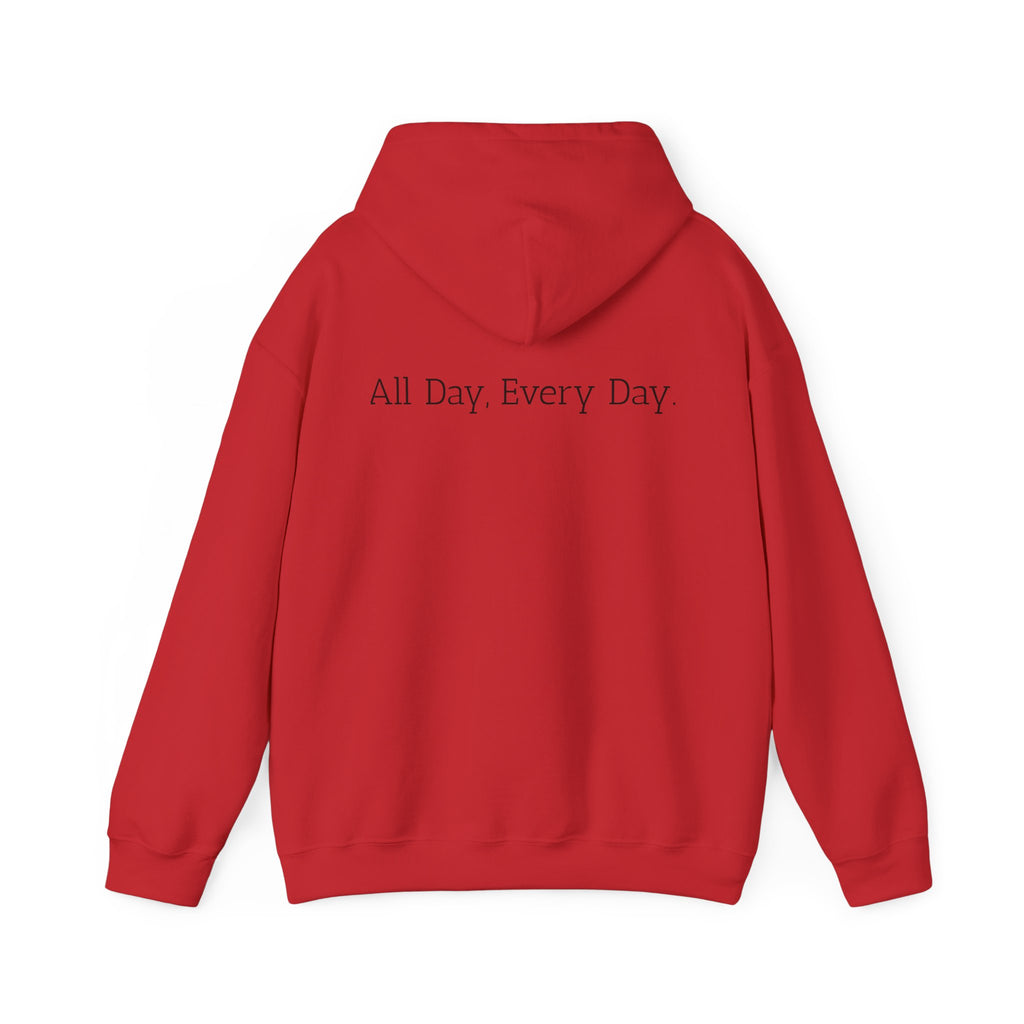 God's Problem Hoodie — "God's Problem" Front, "All Day, Every Day." Back | Minimal Faith Statement Sweatshirt