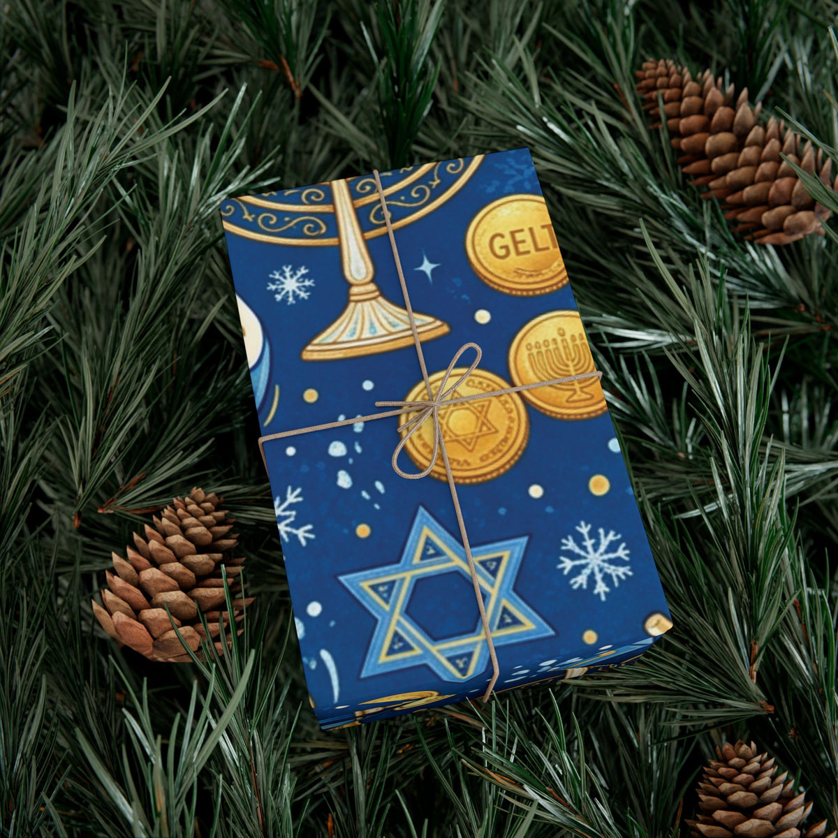 Festival of Lights Hanukkah Wrapping Paper