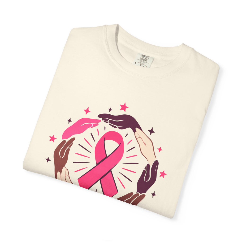 No One Fights Alone Breast Cancer Awareness Tee