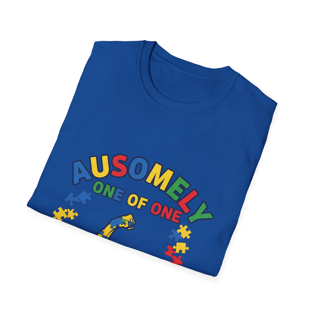 T-Shirt — “Ausomely One of One” Colorful Autism Awareness Tee