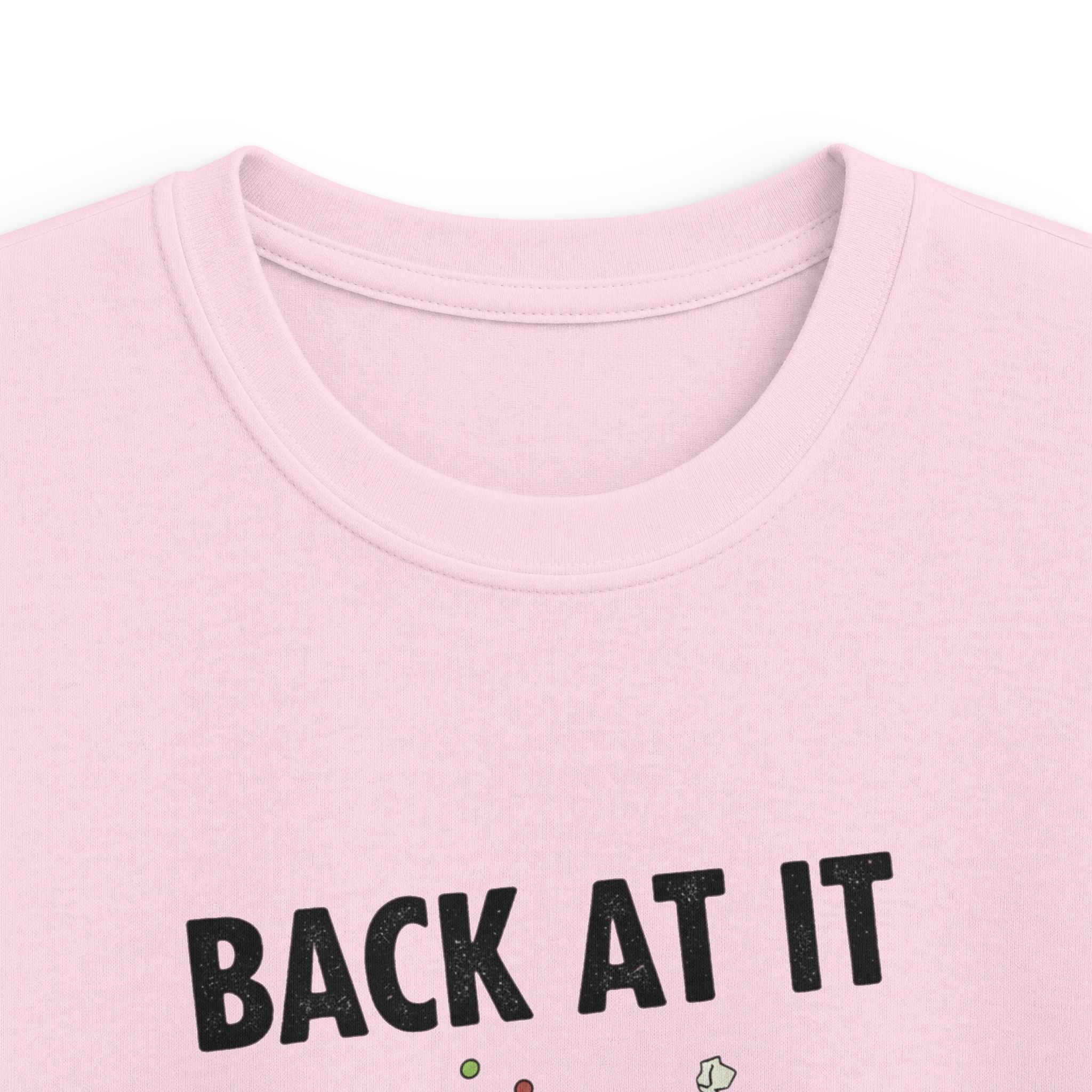 Kids Tee — "Back At It" Colorful Skate & Music Doodle Graphic