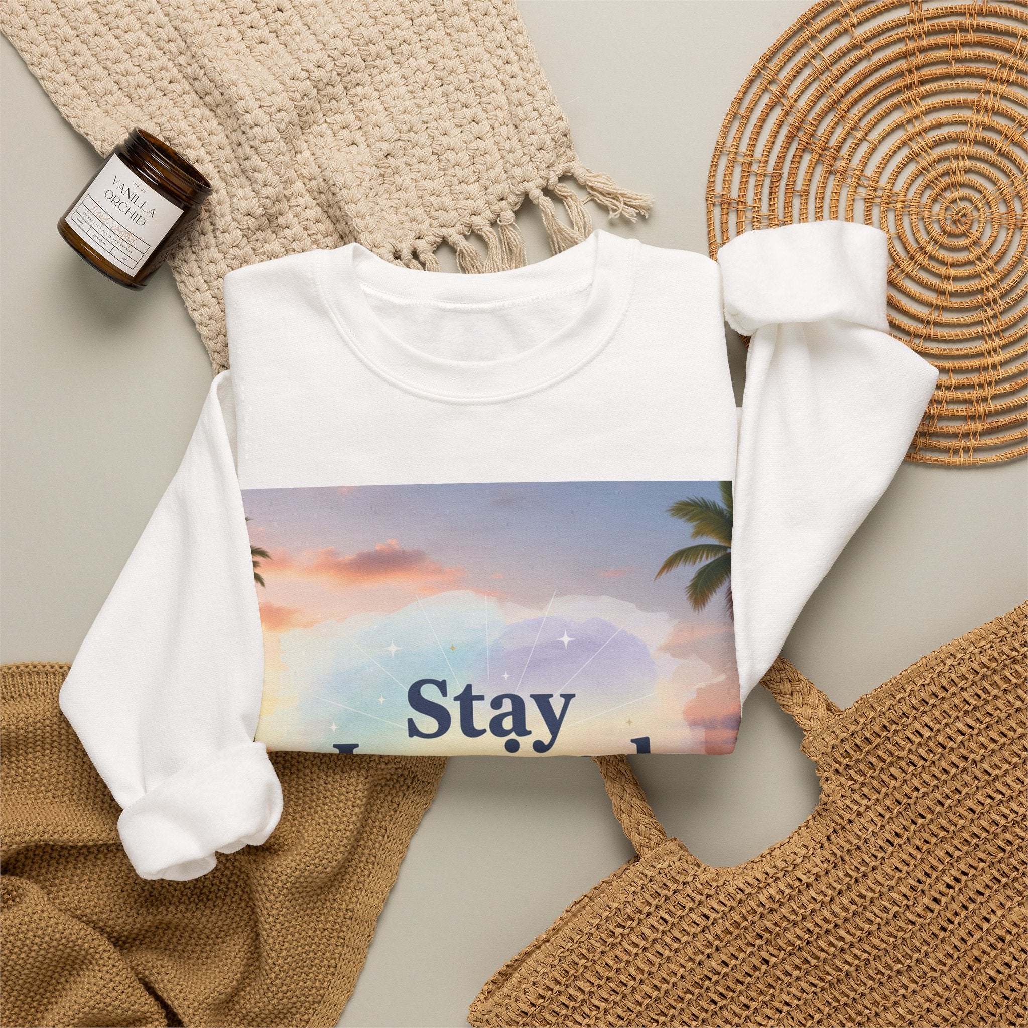 Stay Inspired Beach Unisex Sweatshirt | Family Star