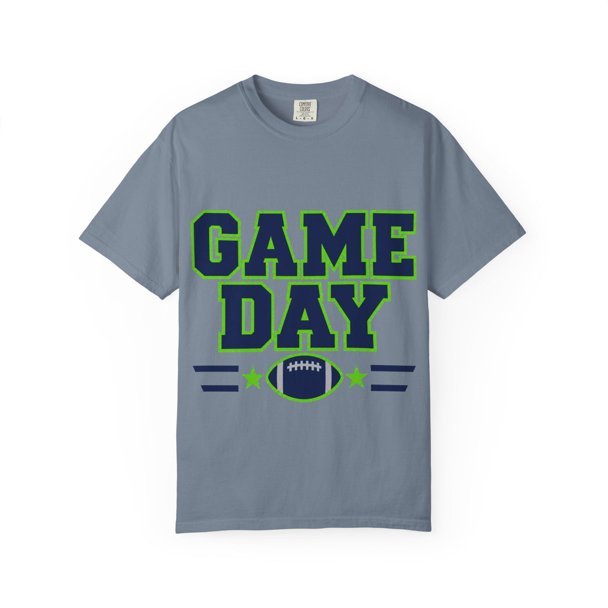 Game Day Football Shirt – Navy, Green & Silver