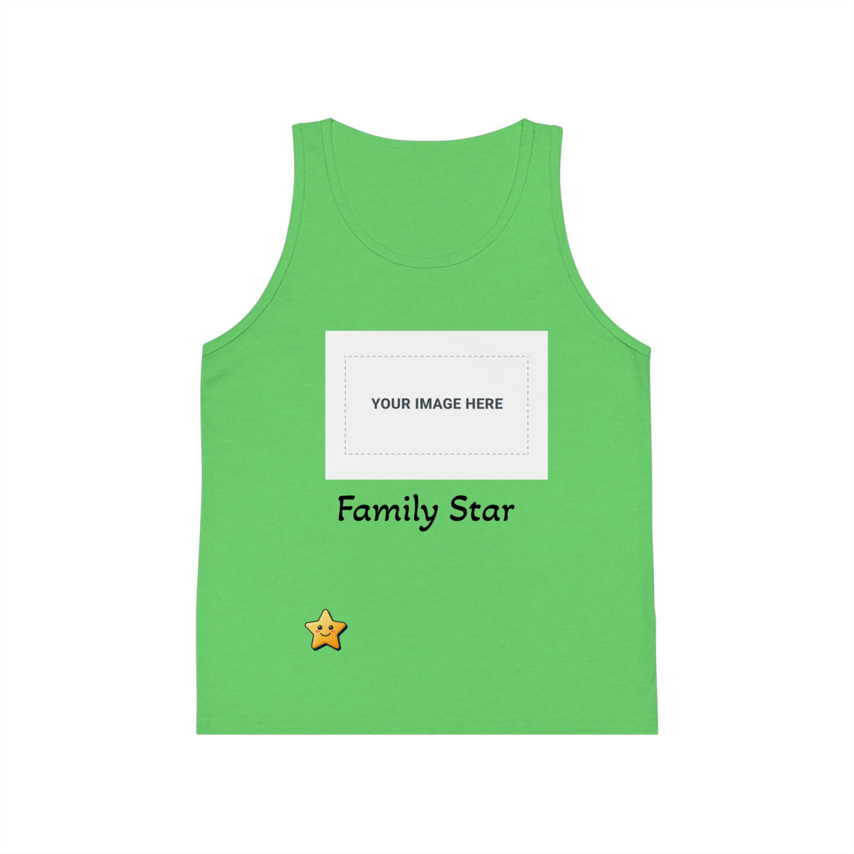 Family Star Kids Custom Photo Tank Top — Personalized Jersey Tee for Kids