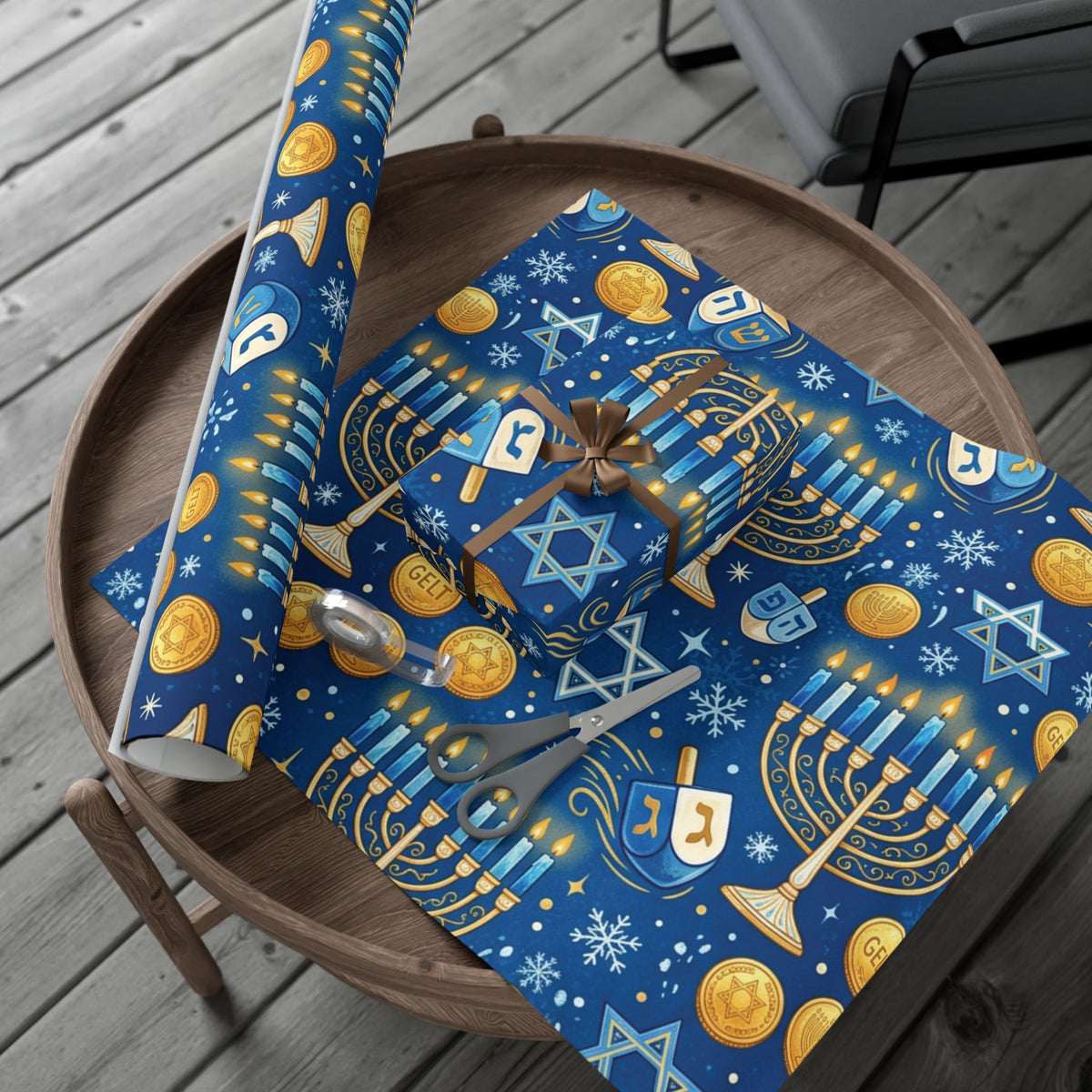 Festival of Lights Hanukkah Wrapping Paper