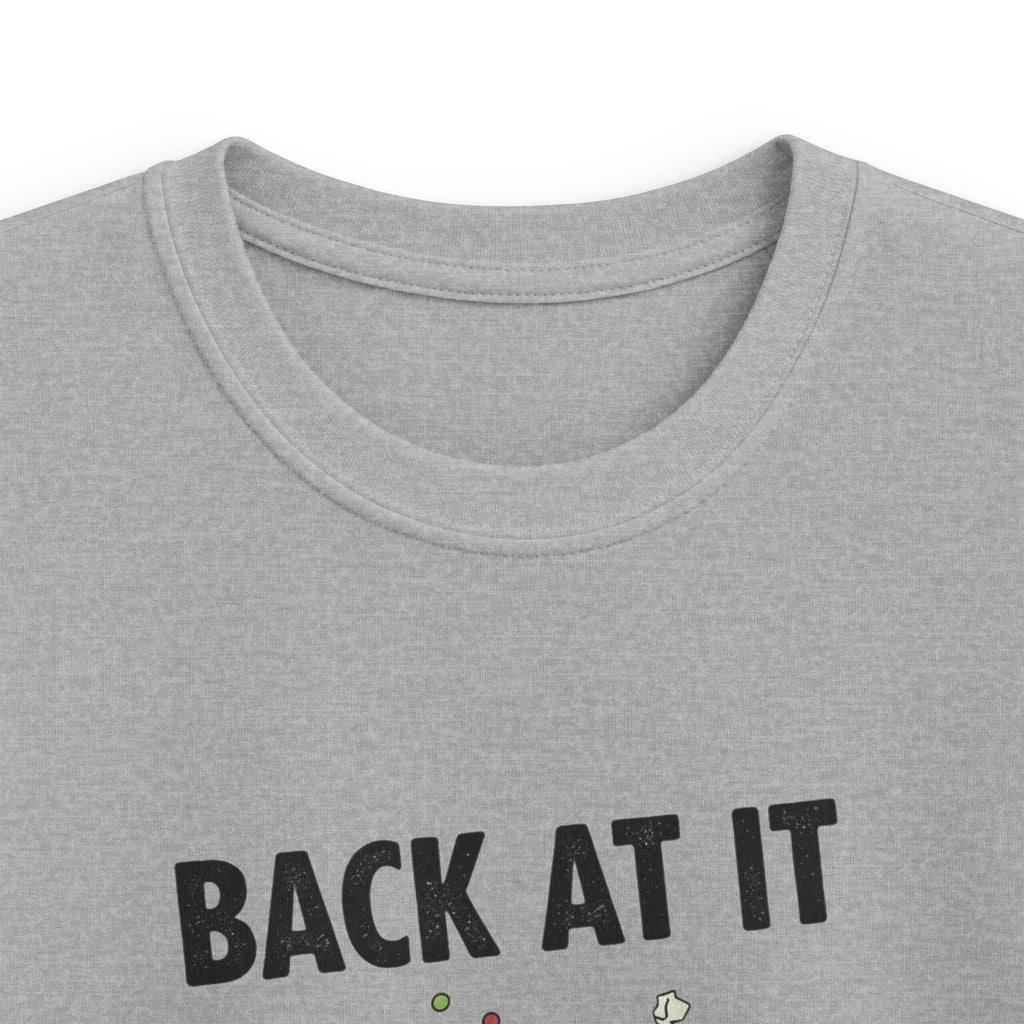 Kids Tee — "Back At It" Colorful Skate & Music Doodle Graphic