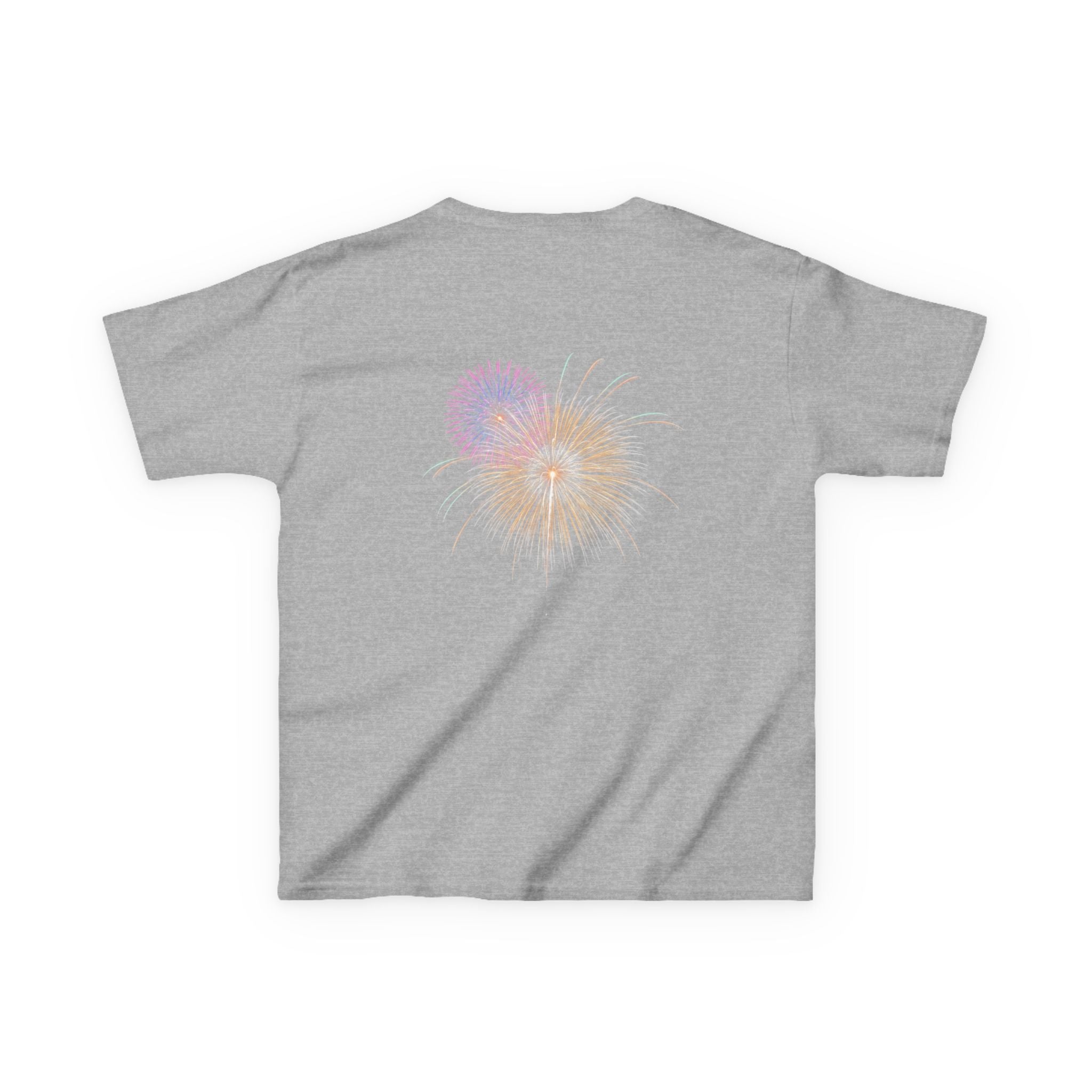 Kids Tee — 4th of July Fireworks American Flag Design