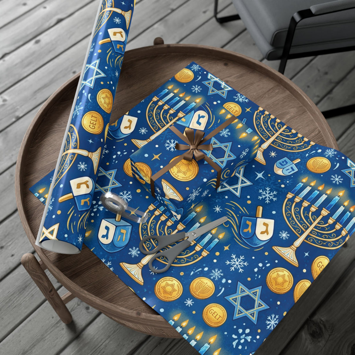 Festival of Lights Hanukkah Wrapping Paper