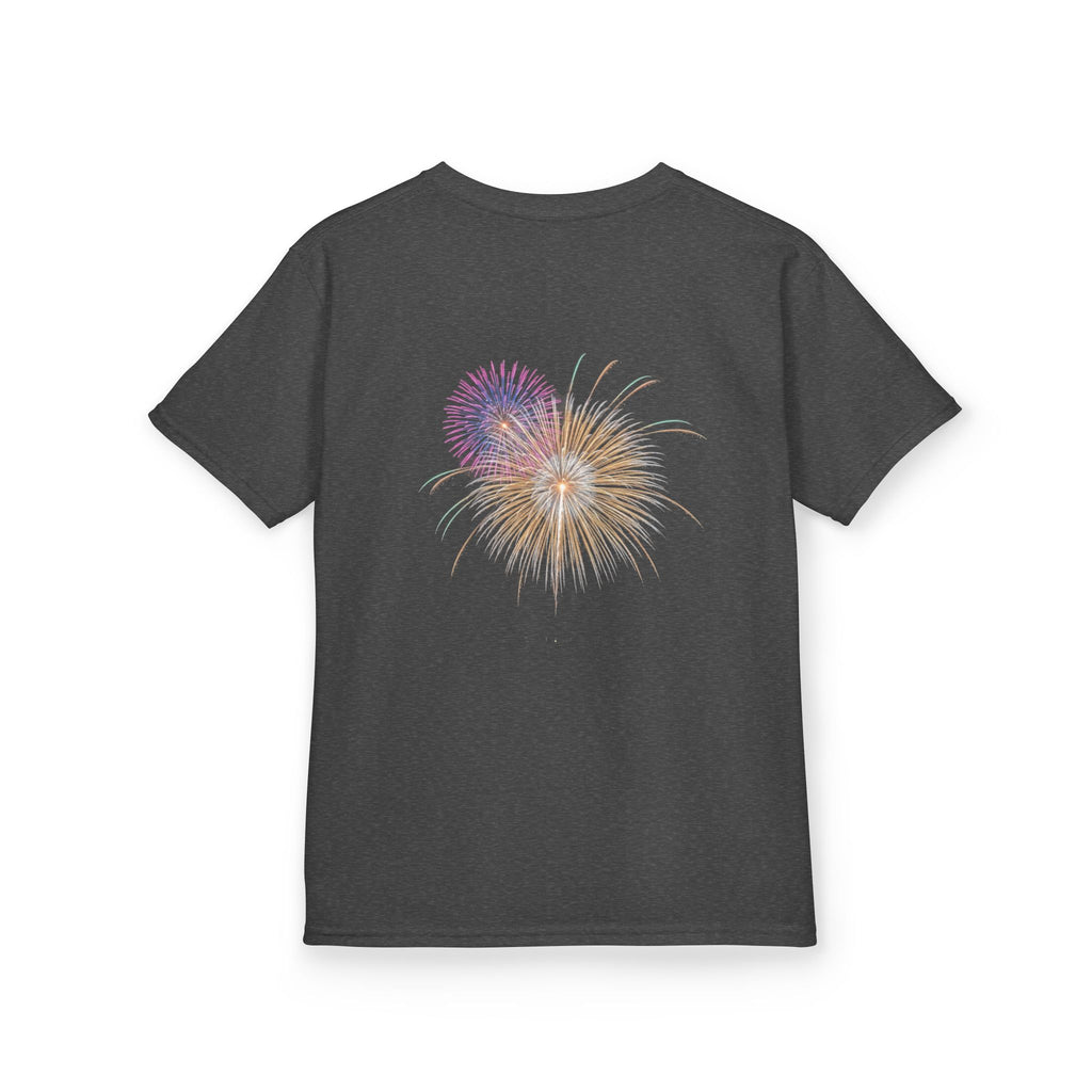 Kids Tee — 4th of July Fireworks American Flag Design