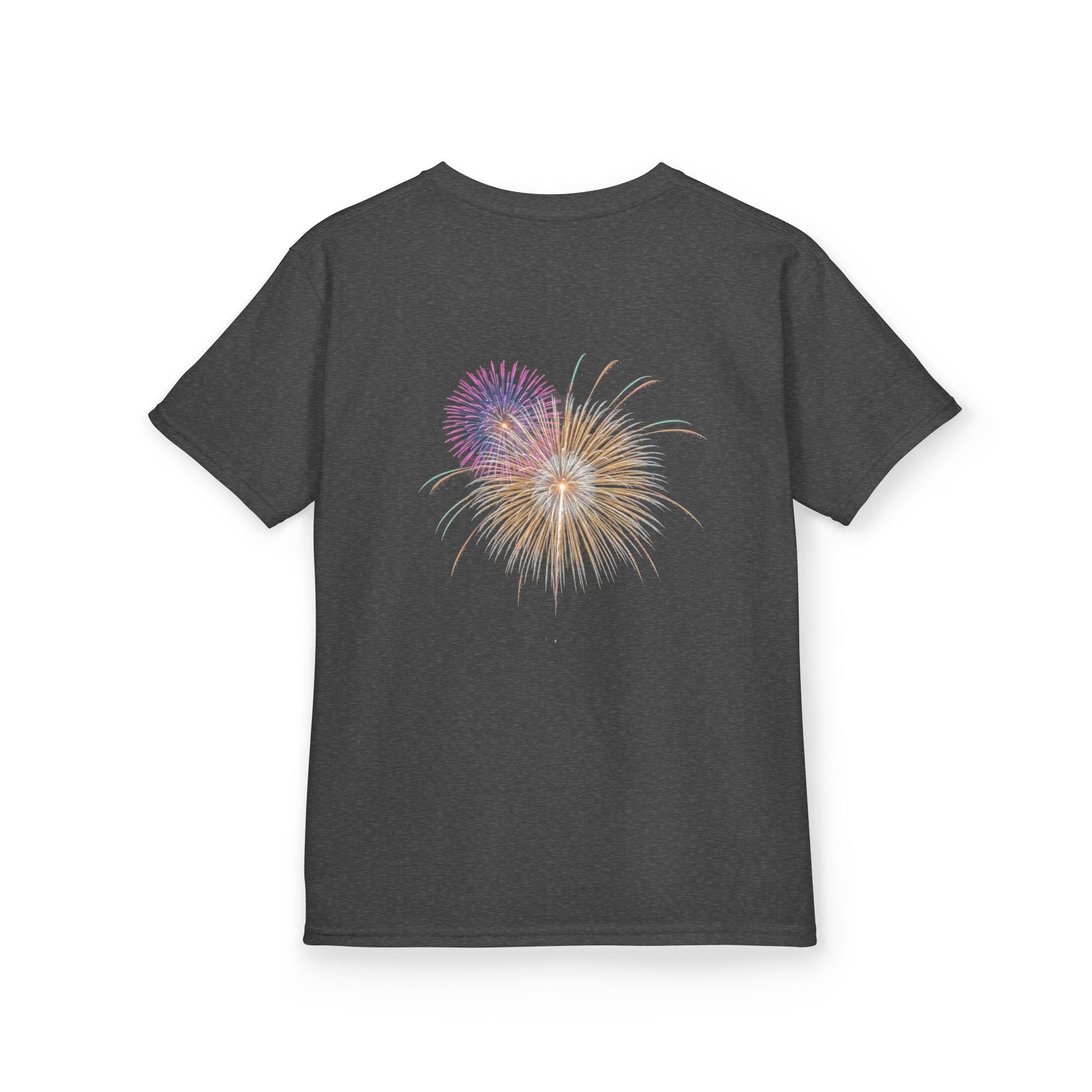 Kids Tee — 4th of July Fireworks American Flag Design