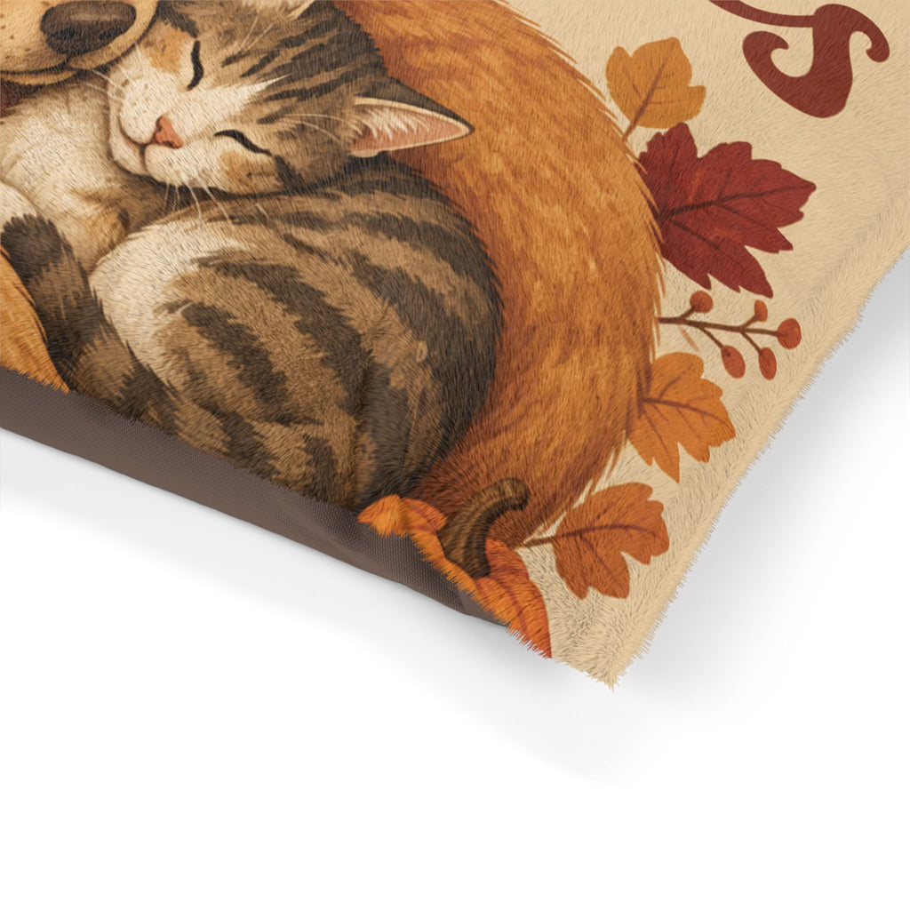 Fall Snuggles Pet Bed — Cozy Autumn Dog & Cat Pillow