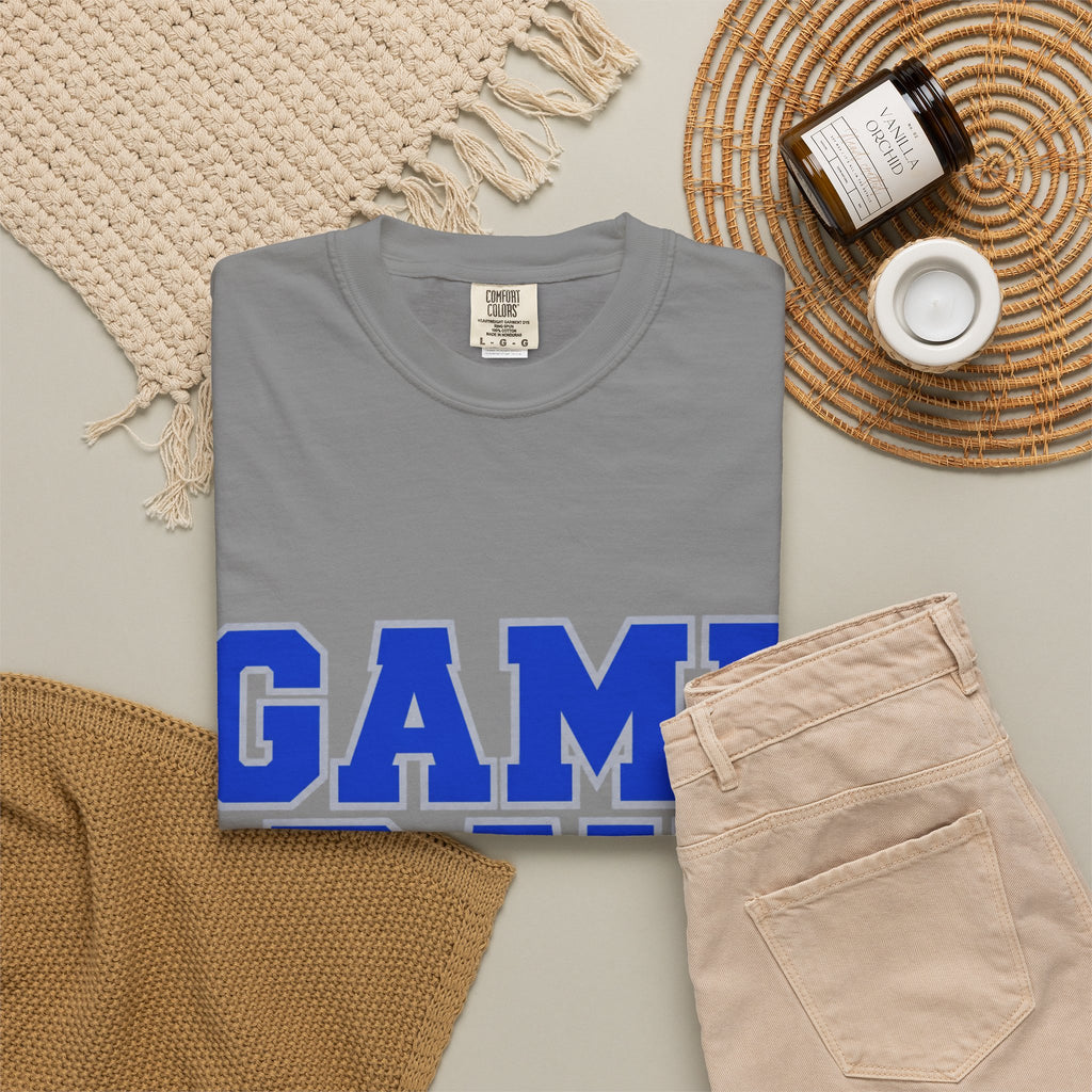 Game Day Football Shirt – Blue & Gray