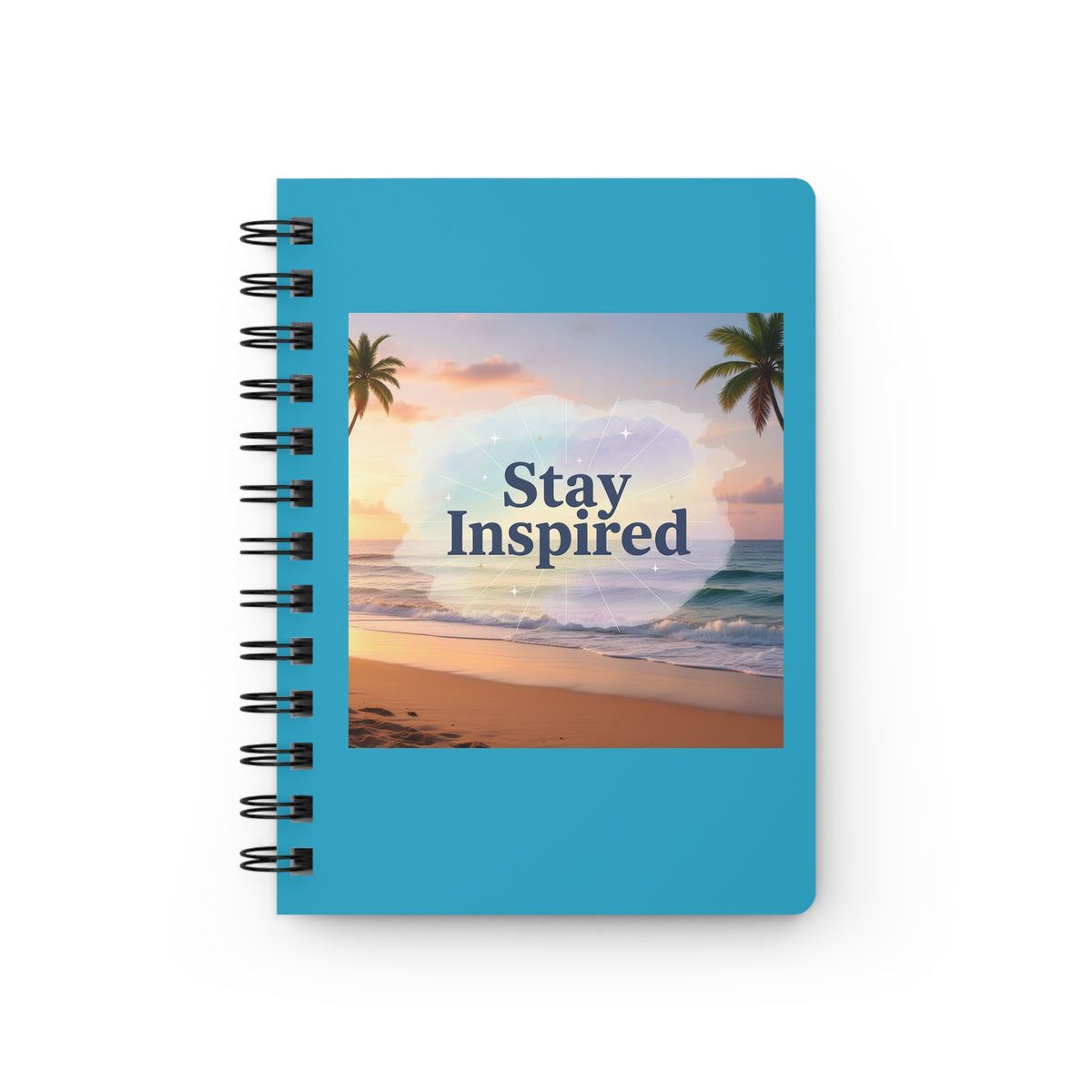 Stay Inspired Beach Spiral Notebook | Family Star (turquoise)