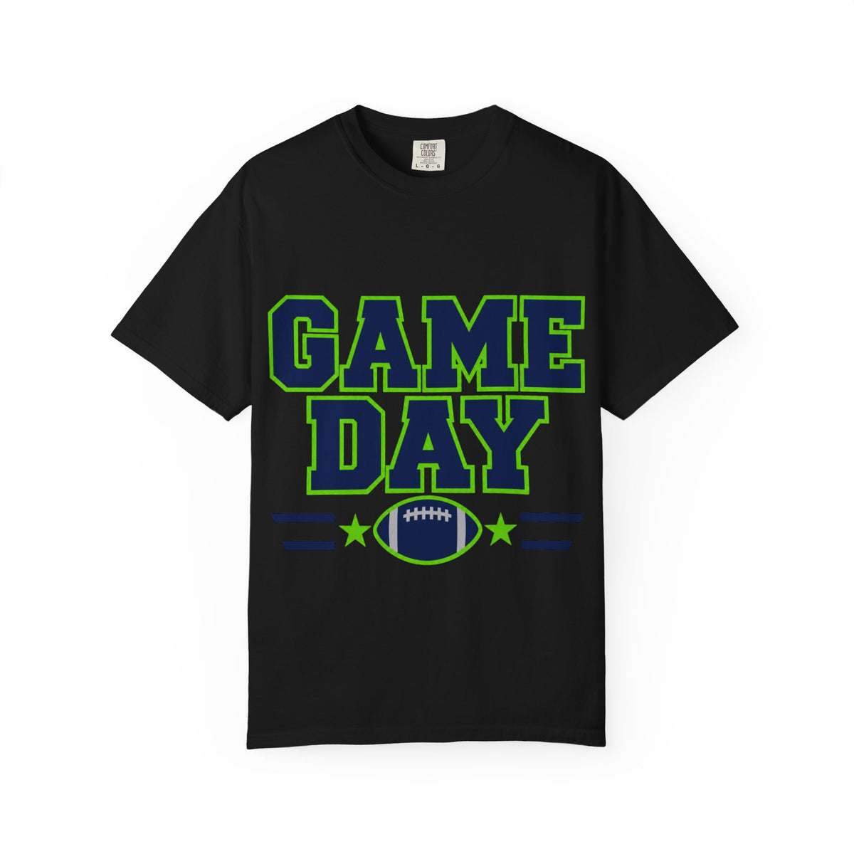 Game Day Football Shirt – Navy, Green & Silver