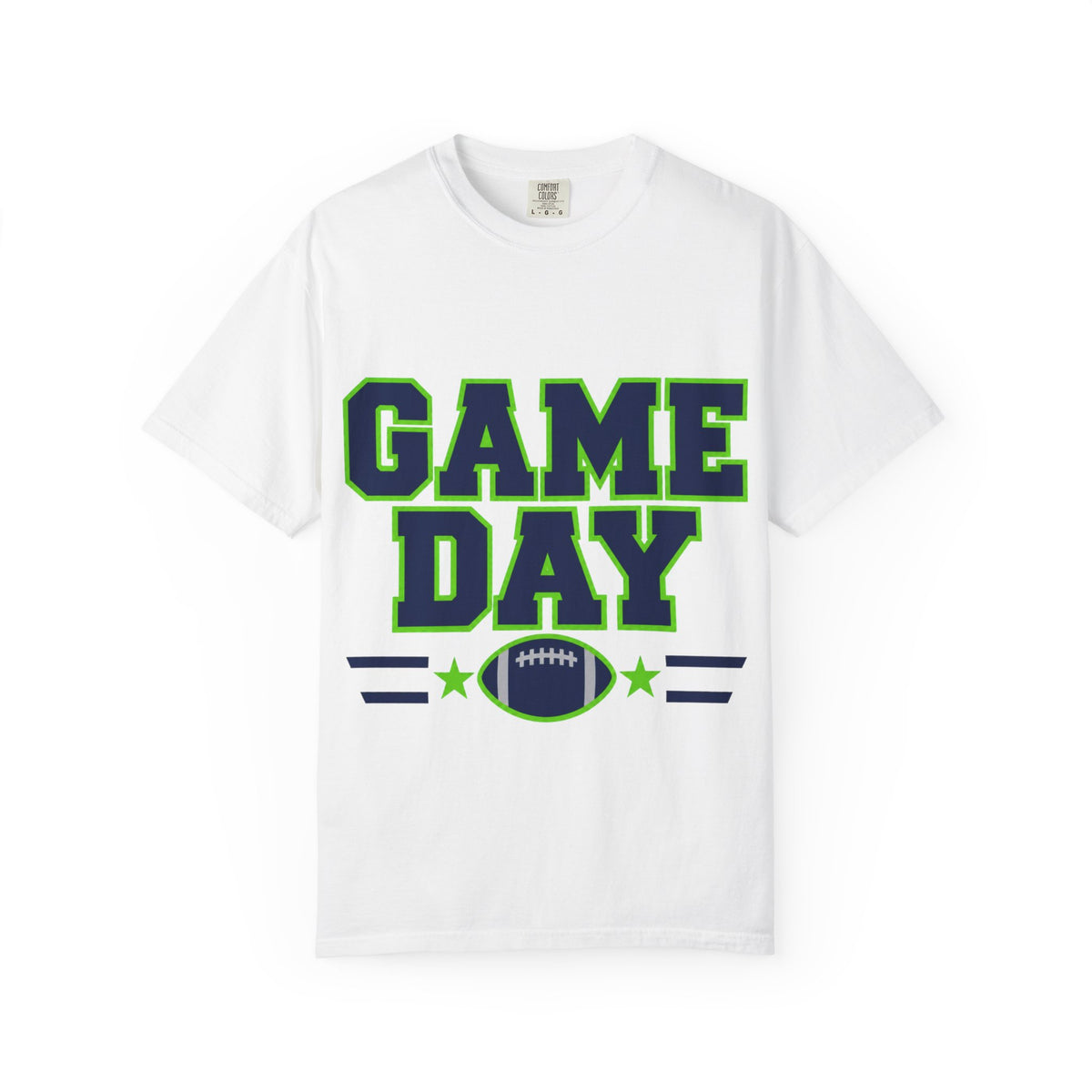 Game Day Football Shirt – Navy, Green & Silver