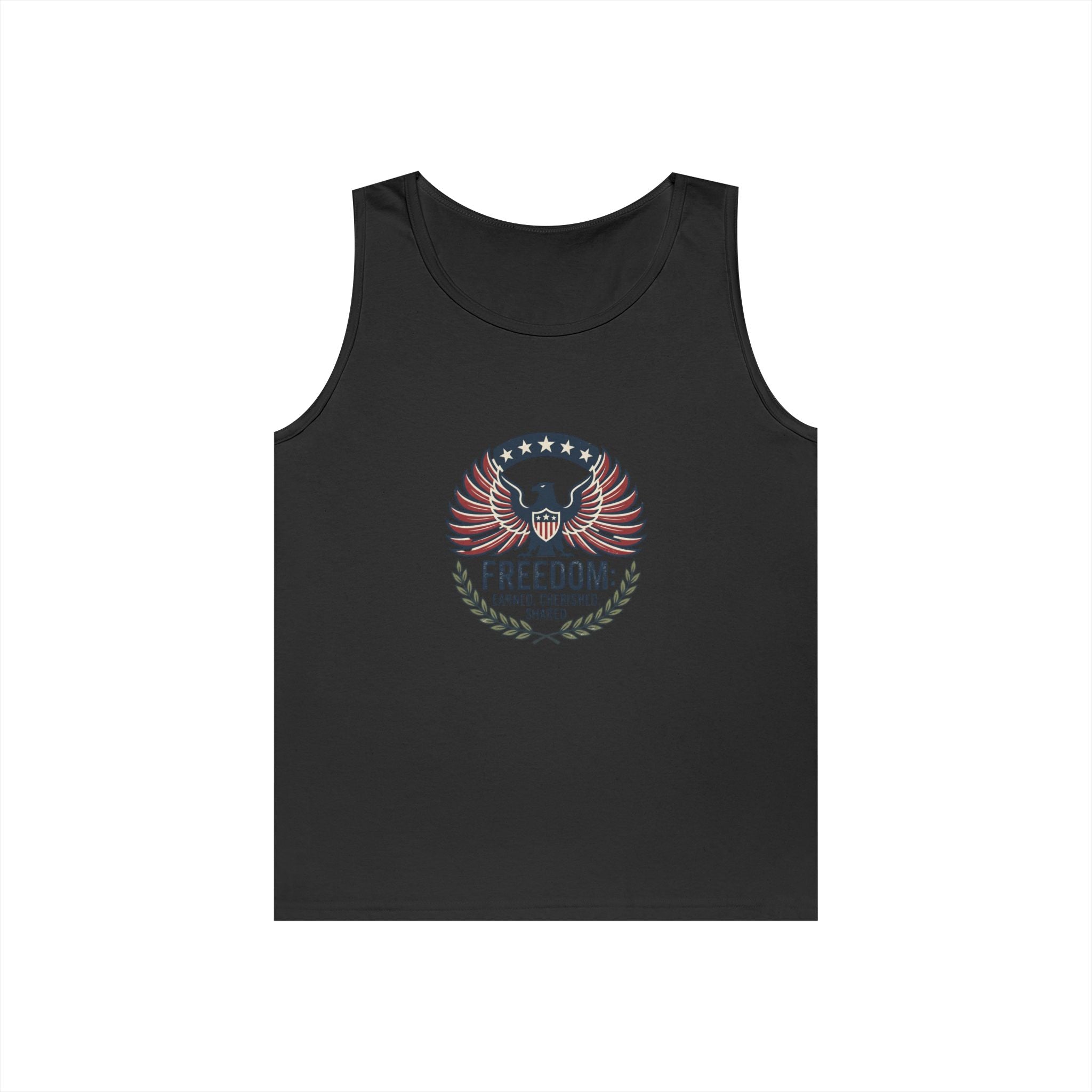 Freedom Eagle Tank Top — Patriotic Fireworks Graphic