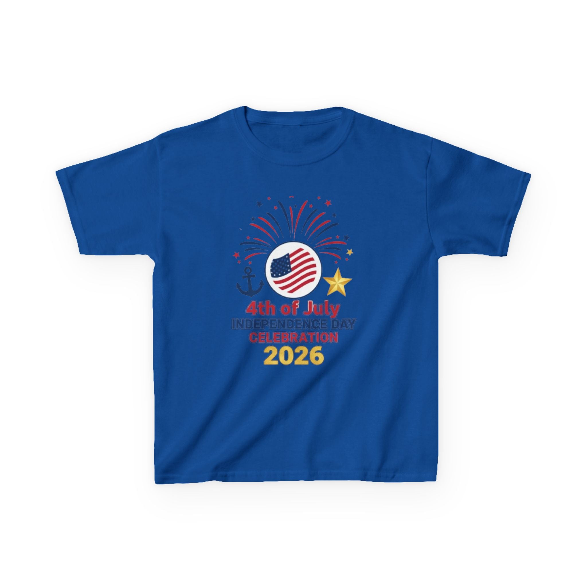 Kids Tee — 4th of July Fireworks American Flag Design