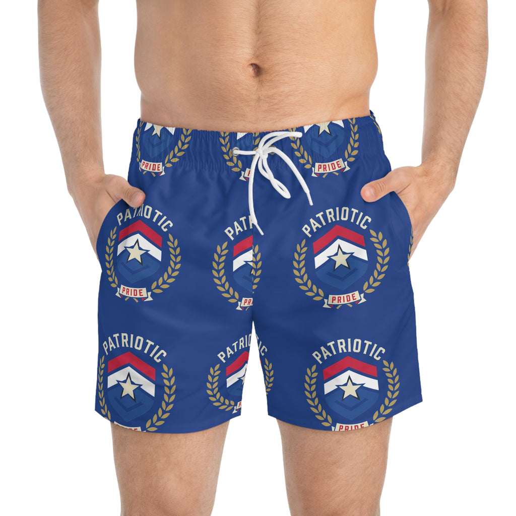 4th of July Men's Swim Trunks — Patriotic Star Print