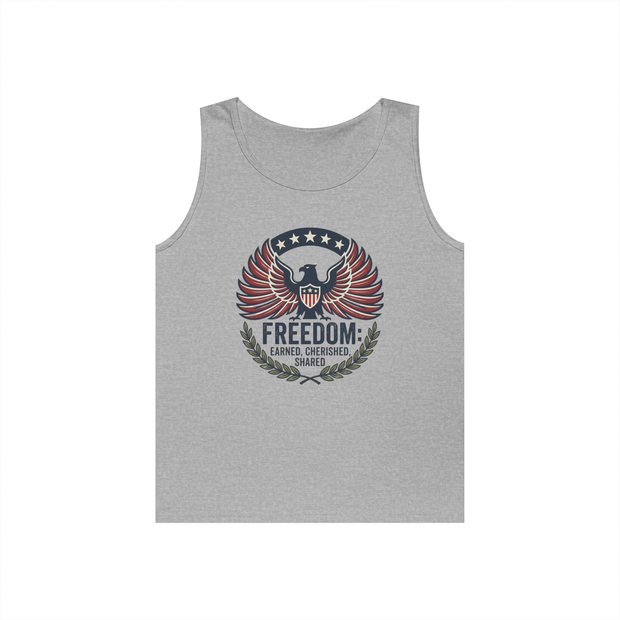 Freedom Eagle Tank Top — Patriotic Fireworks Graphic