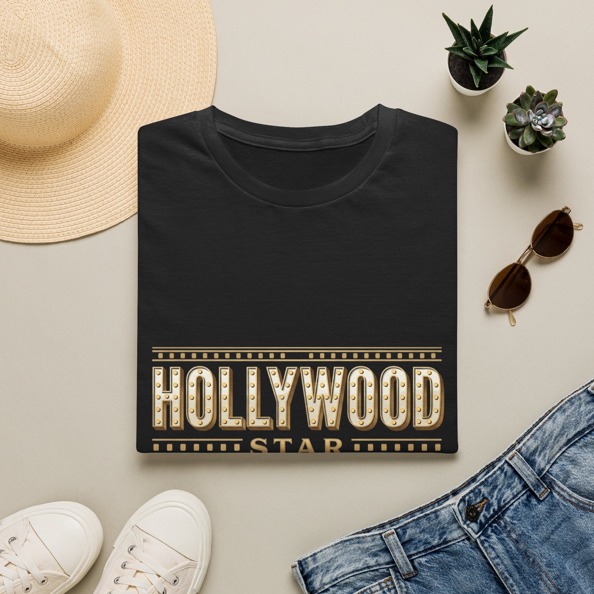 Hollywood Star Vintage Marquee T-Shirt — Retro Movie Sign Graphic Tee
