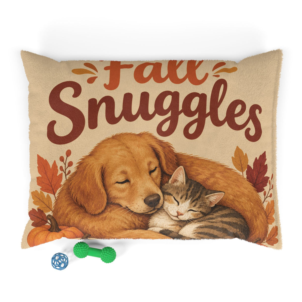 Fall Snuggles Pet Bed — Cozy Autumn Dog & Cat Pillow
