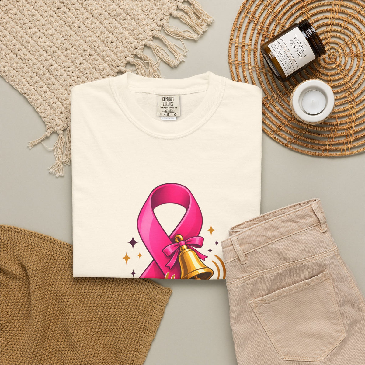 Breast Cancer Awareness T-Shirt — "She Rang the Bell" Personalized Tee