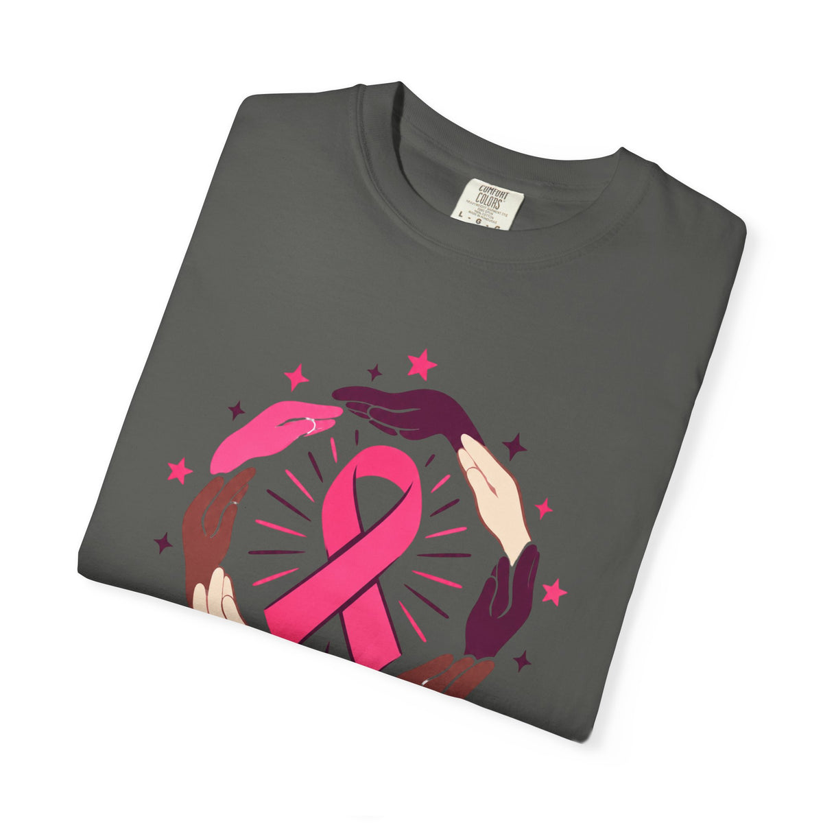 No One Fights Alone Breast Cancer Awareness Tee