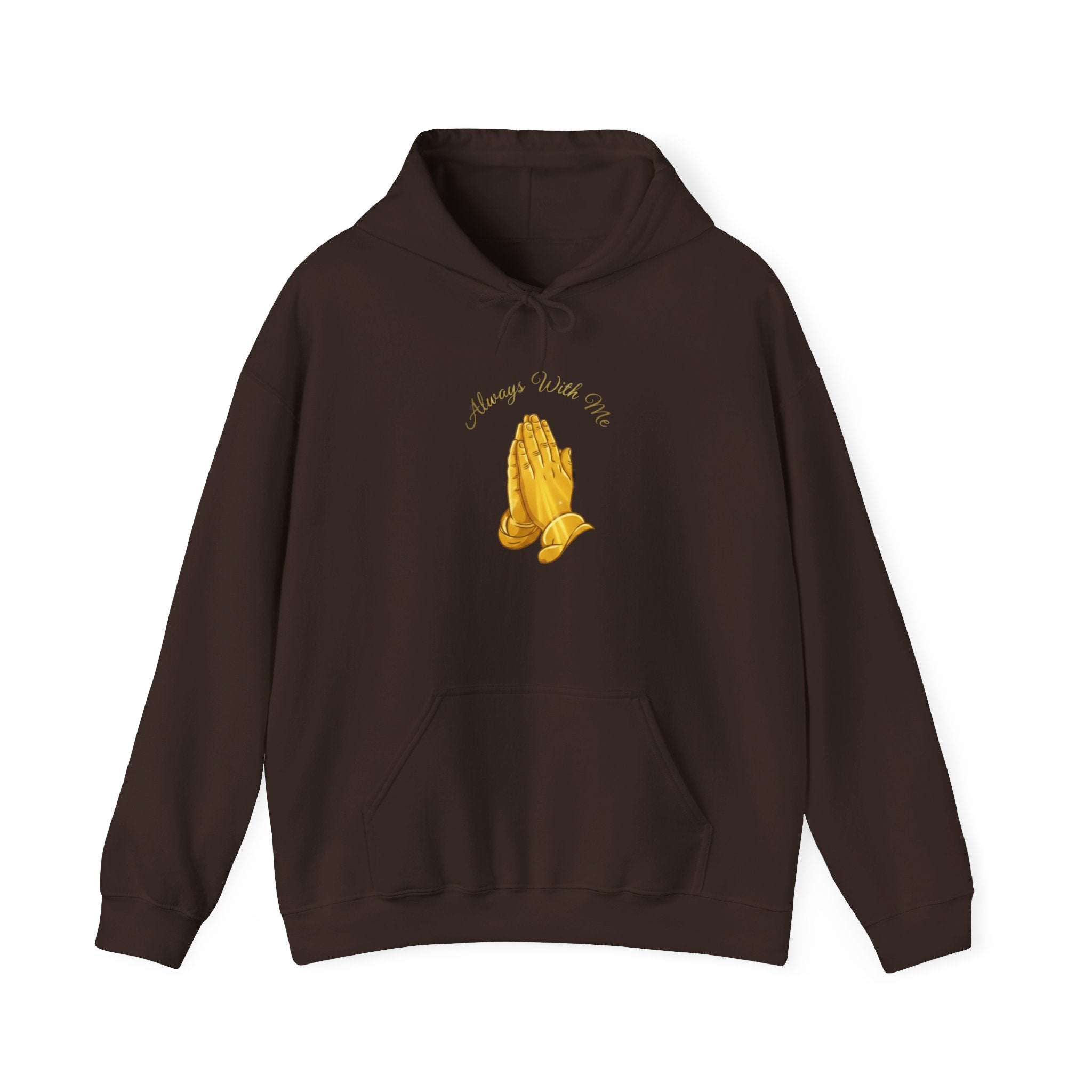 "Always With Me" Golden Praying Hands Hoodie