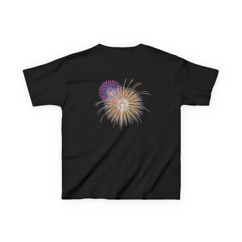 Kids Tee — 4th of July Fireworks American Flag Design
