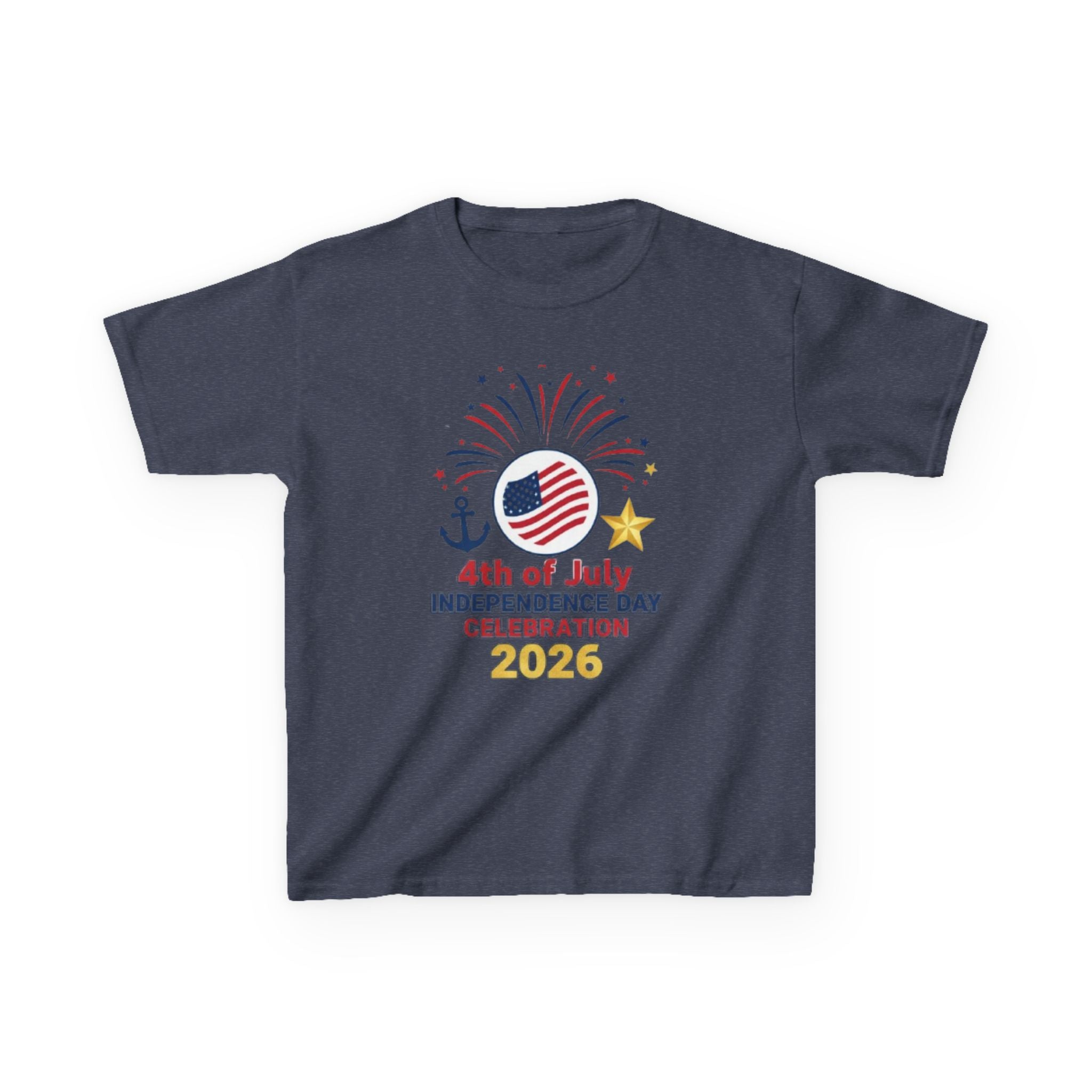 Kids Tee — 4th of July Fireworks American Flag Design