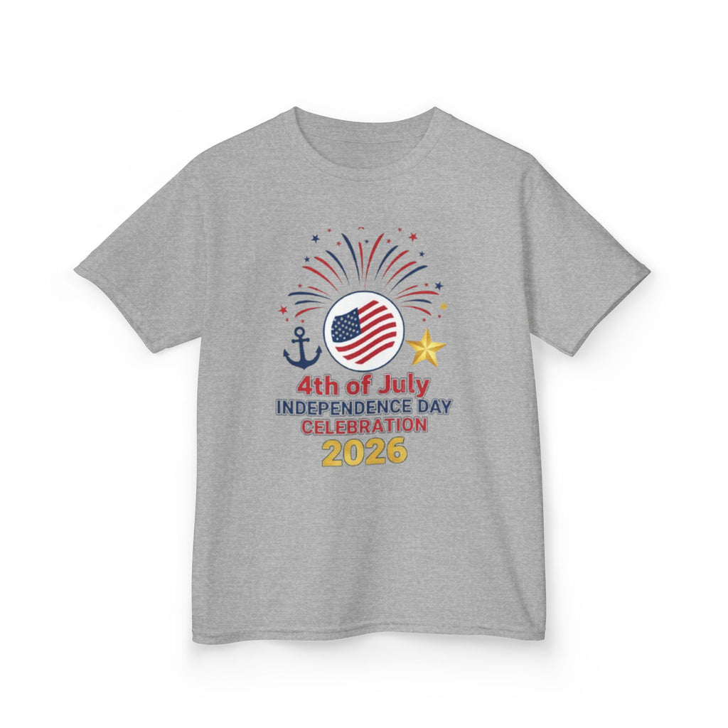 Kids Tee — 4th of July Fireworks American Flag Design