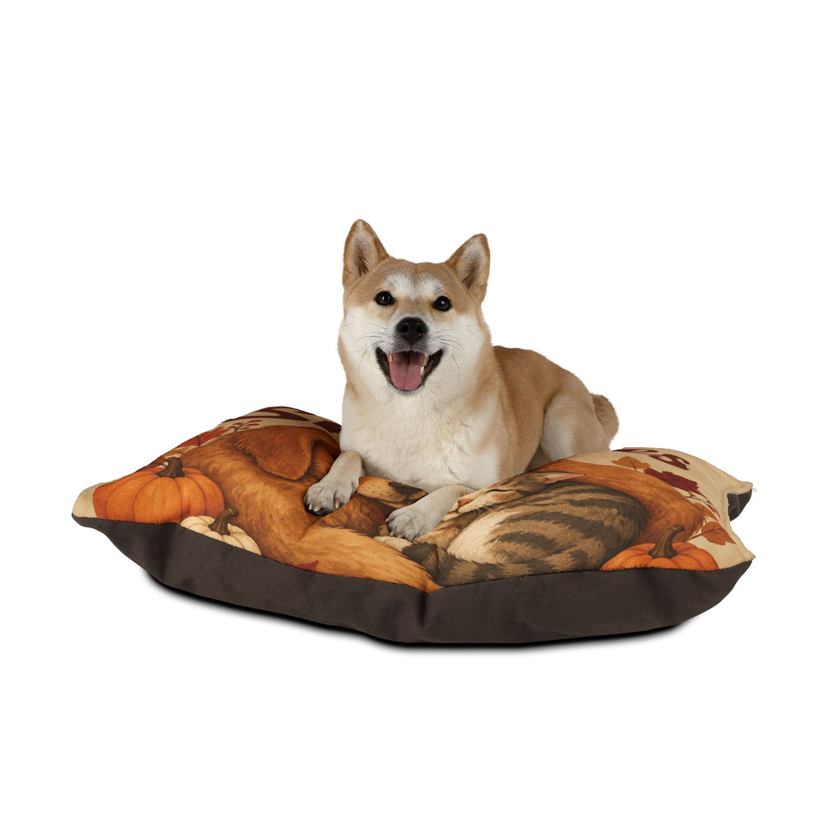 Fall Snuggles Pet Bed — Cozy Autumn Dog & Cat Pillow