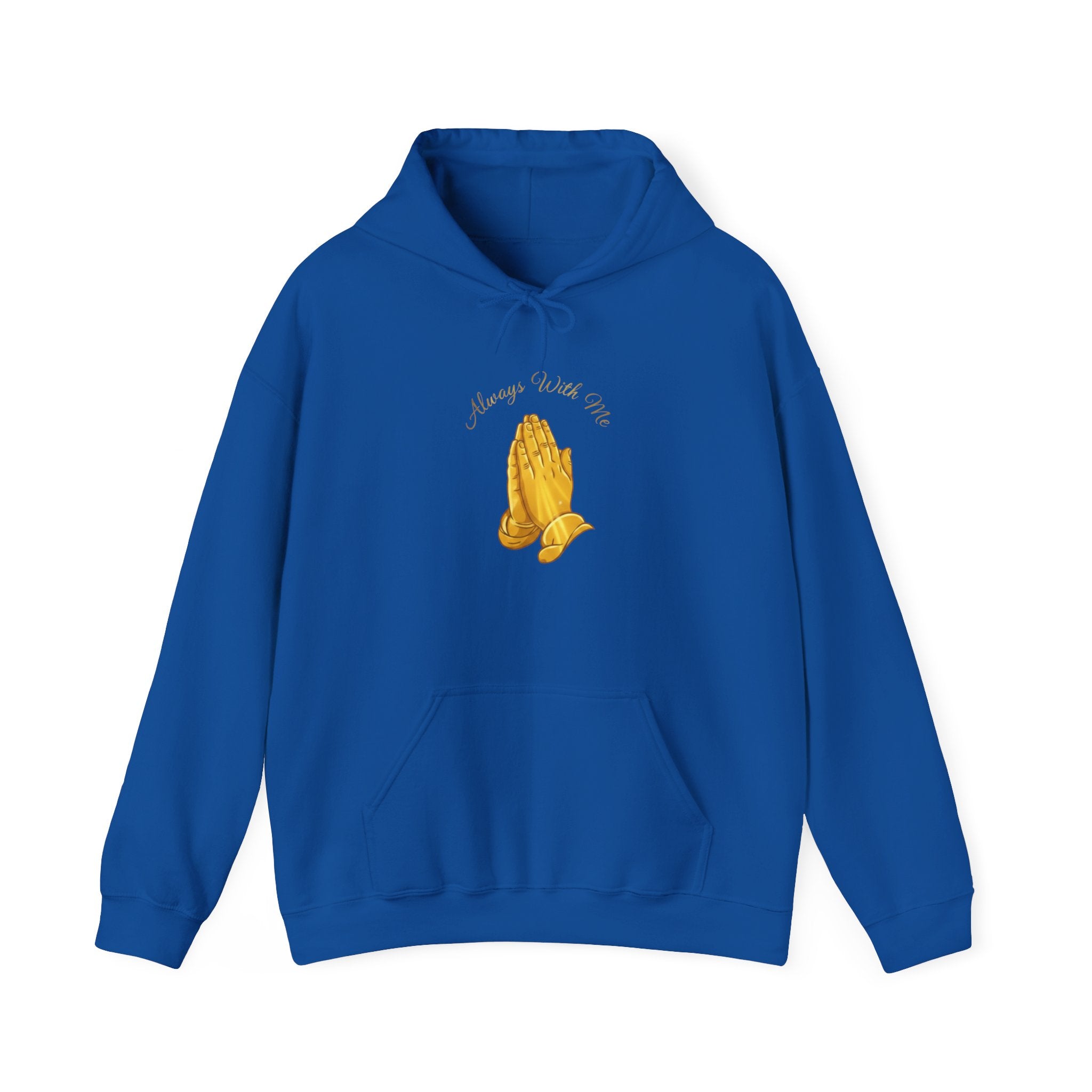 "Always With Me" Golden Praying Hands Hoodie