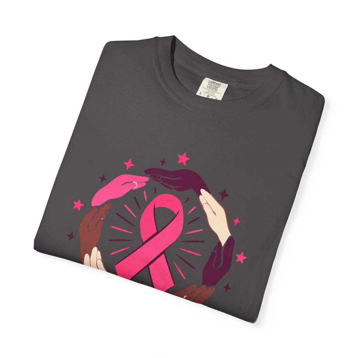 No One Fights Alone Breast Cancer Awareness Tee