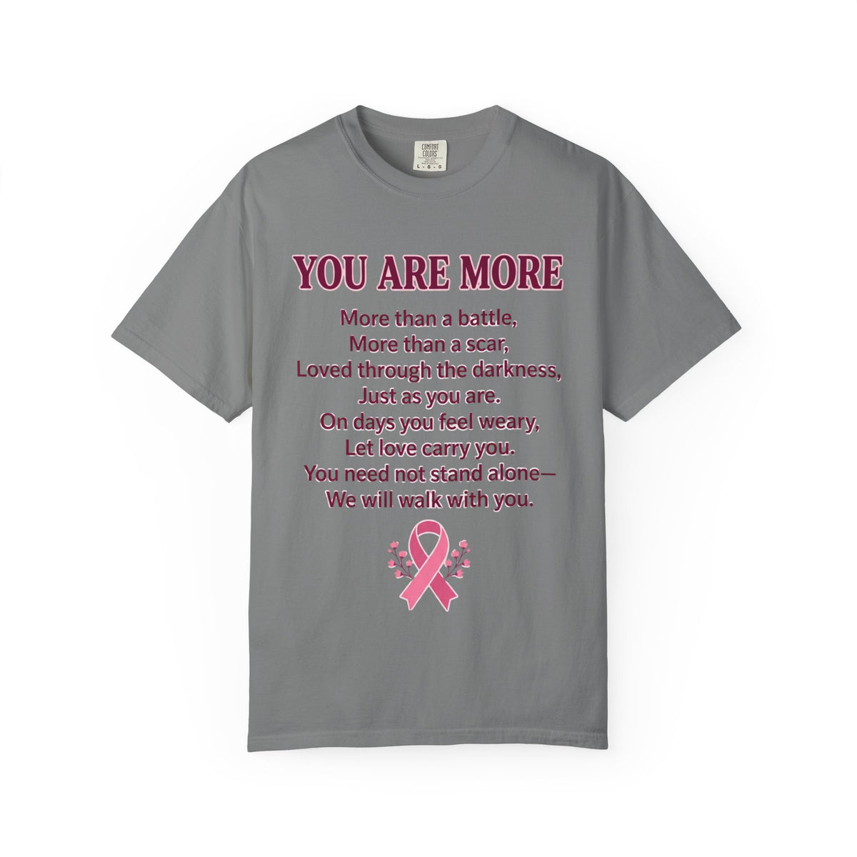 Pink Ribbon Poem T-Shirt | Breast Cancer Awareness & Hope