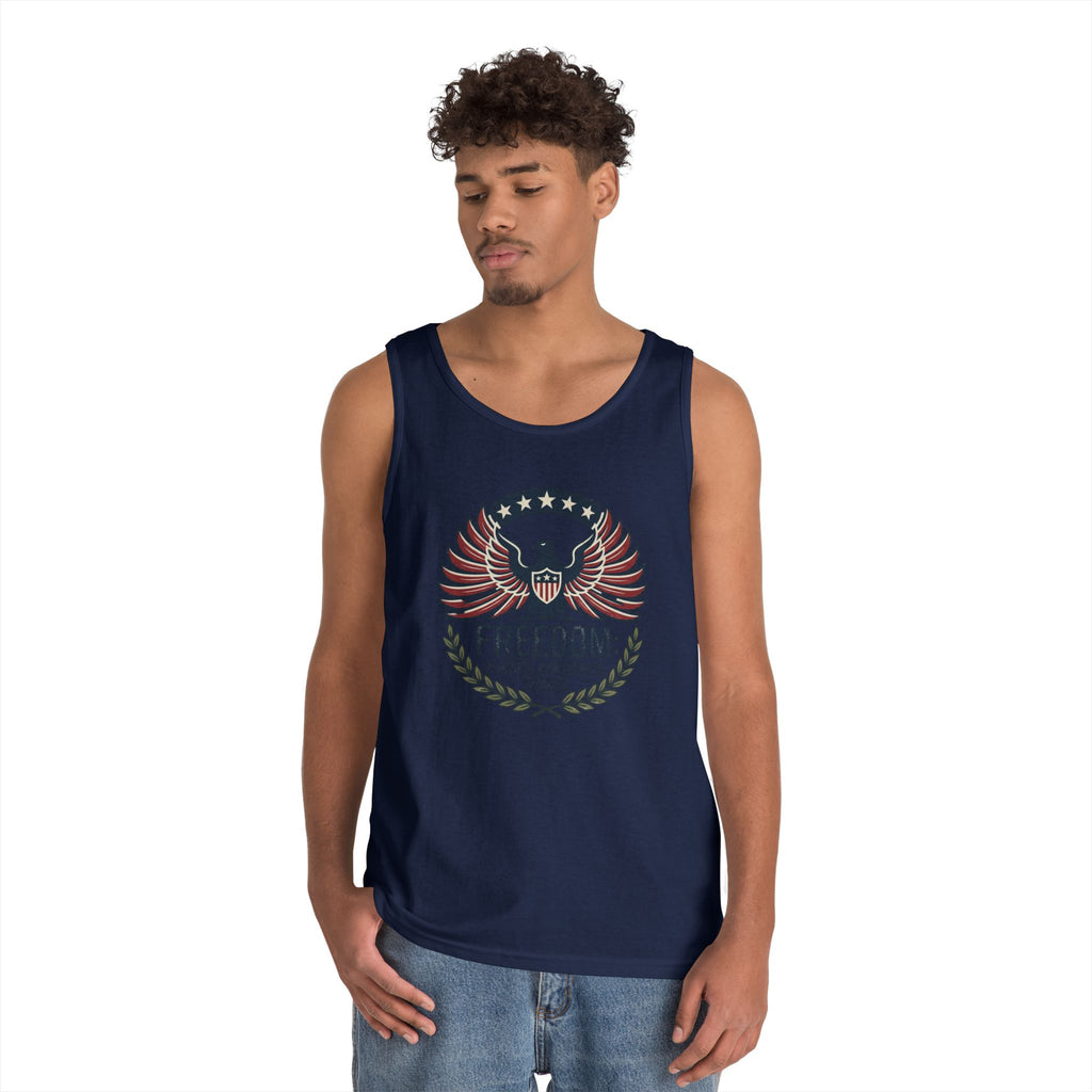 Freedom Eagle Tank Top — Patriotic Fireworks Graphic