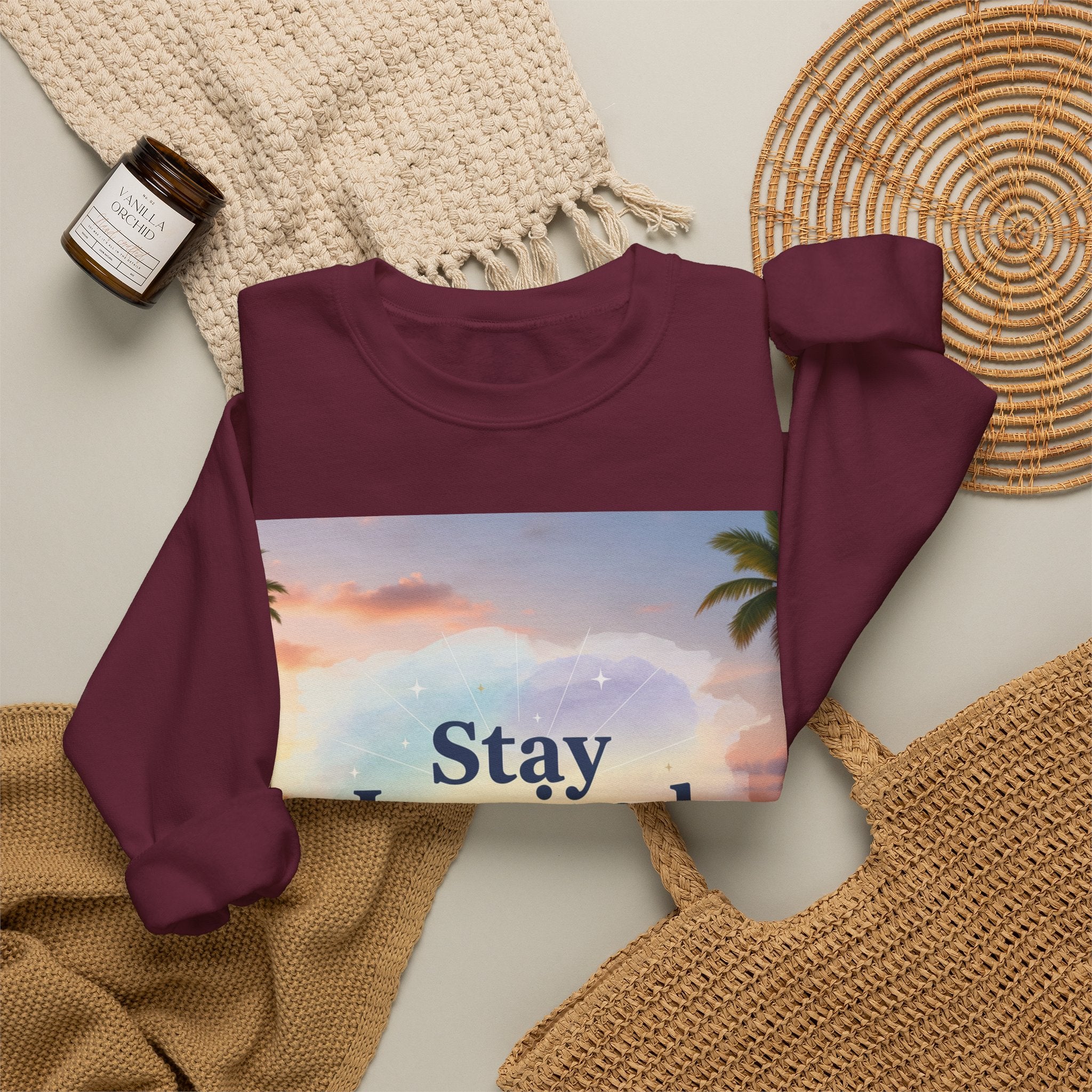 Stay Inspired Beach Unisex Sweatshirt | Family Star