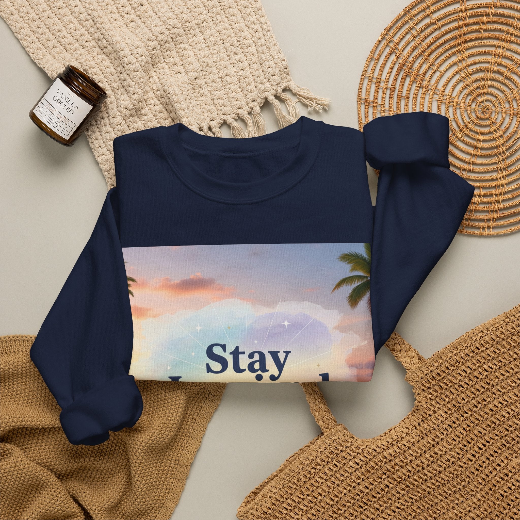 Stay Inspired Beach Unisex Sweatshirt | Family Star