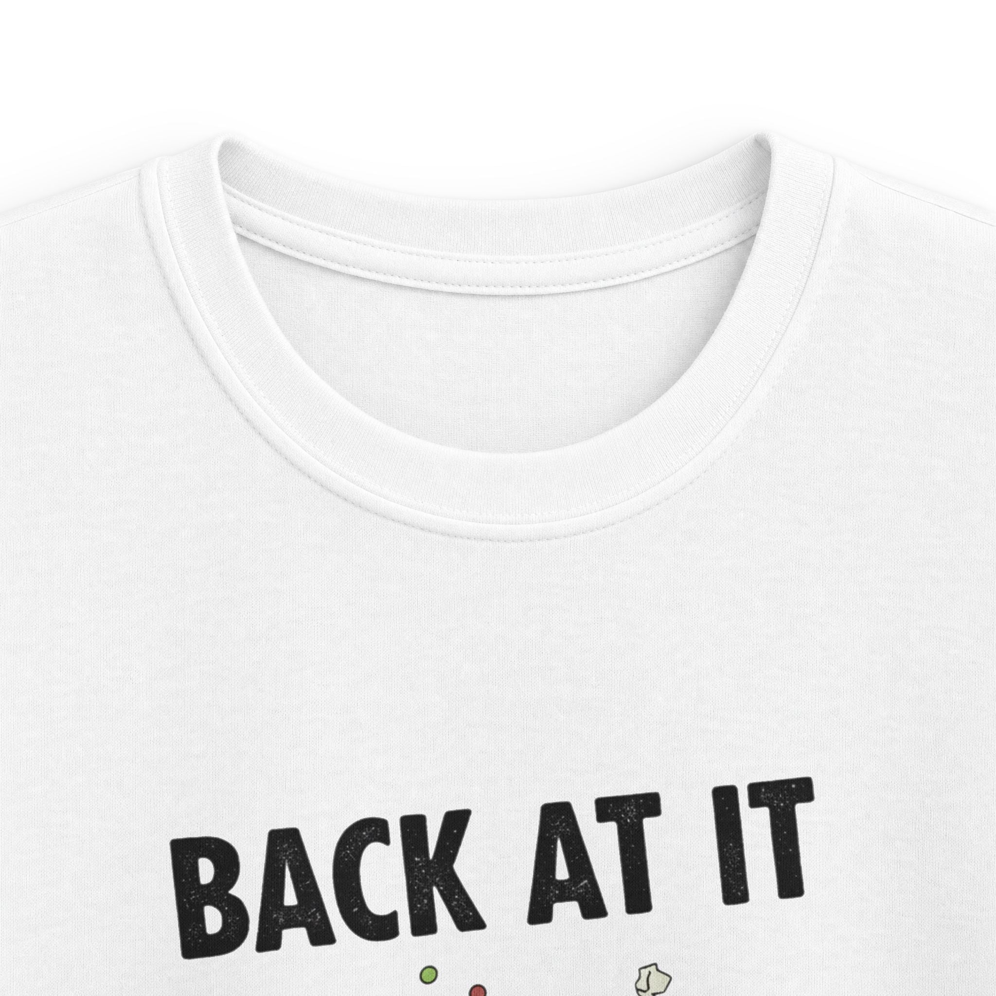 Kids Tee — "Back At It" Colorful Skate & Music Doodle Graphic