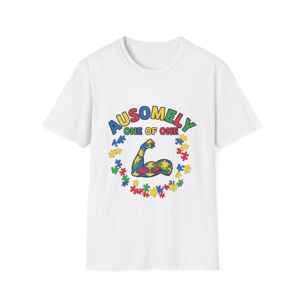 T-Shirt — “Ausomely One of One” Colorful Autism Awareness Tee