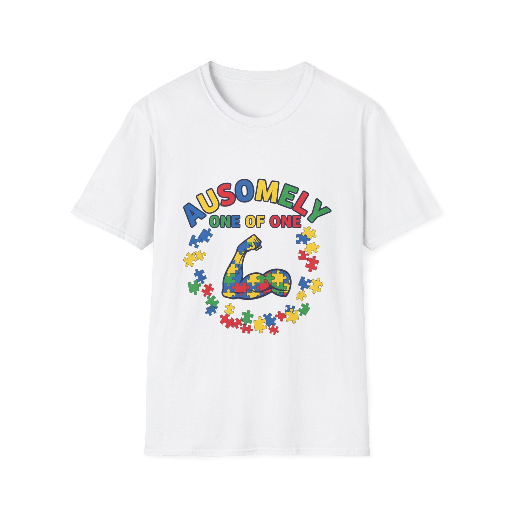 T-Shirt — “Ausomely One of One” Colorful Autism Awareness Tee