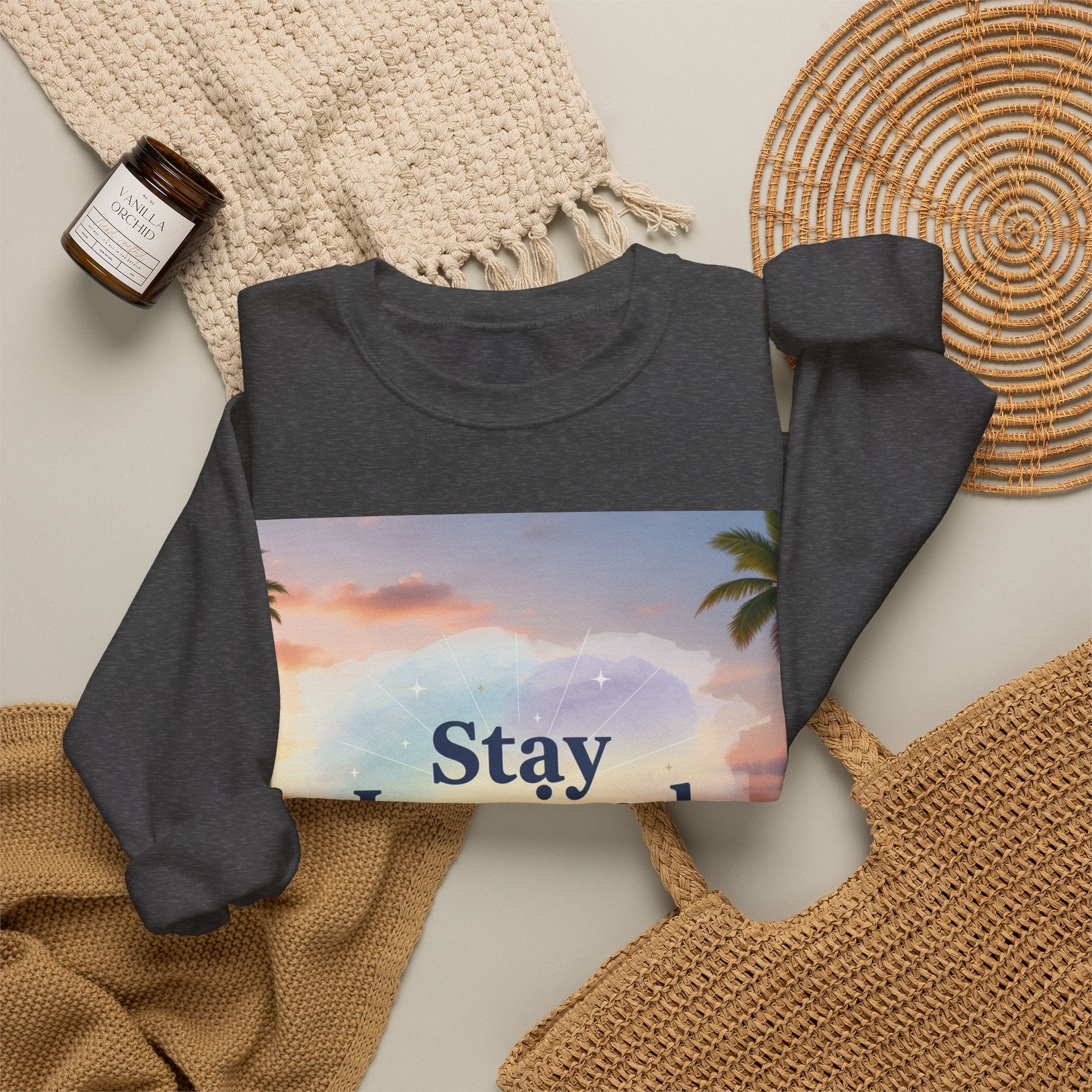 Stay Inspired Beach Unisex Sweatshirt | Family Star