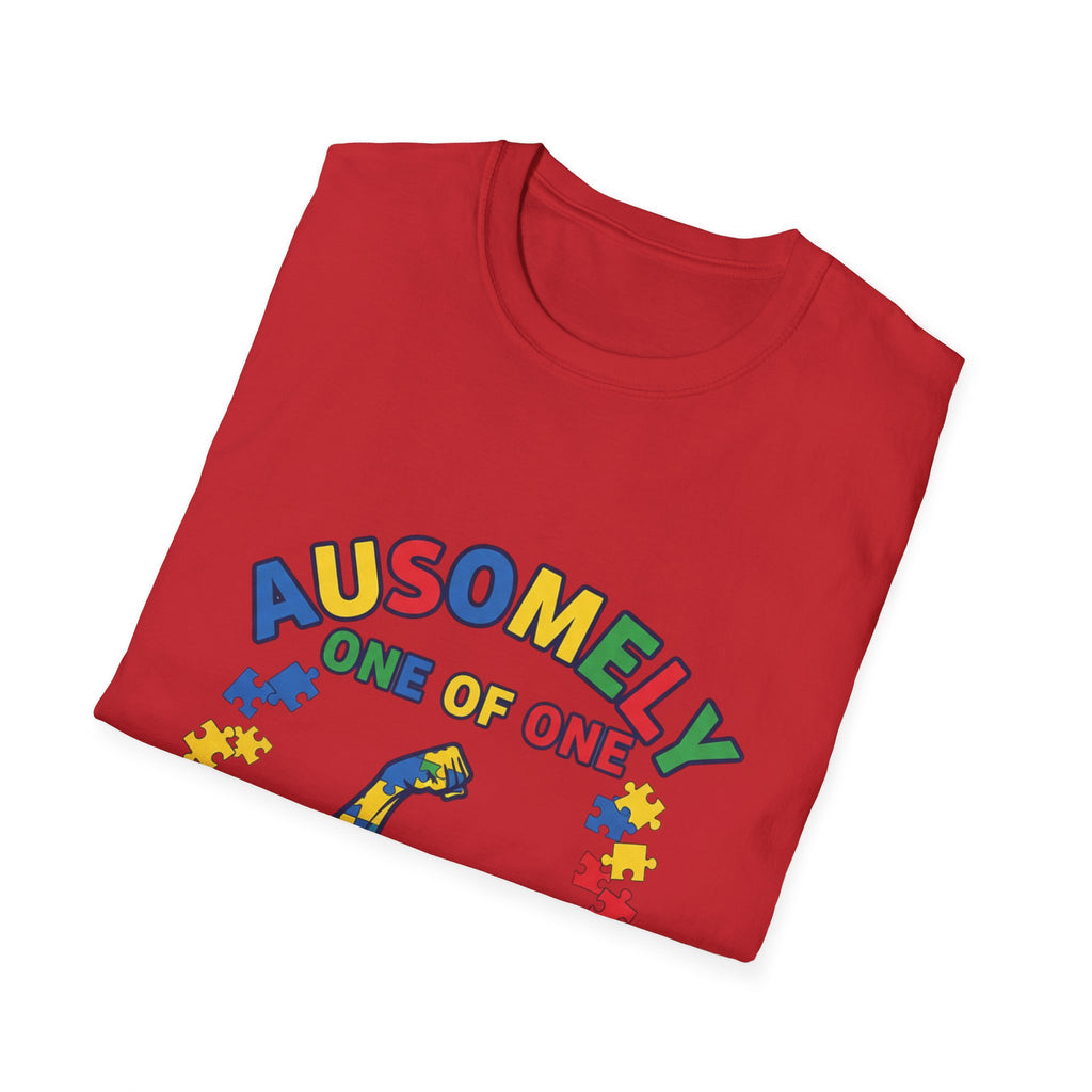T-Shirt — “Ausomely One of One” Colorful Autism Awareness Tee