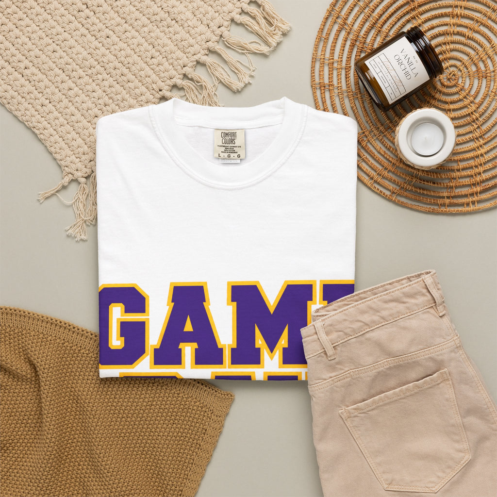 Game Day Football Shirt – Purple & Gold