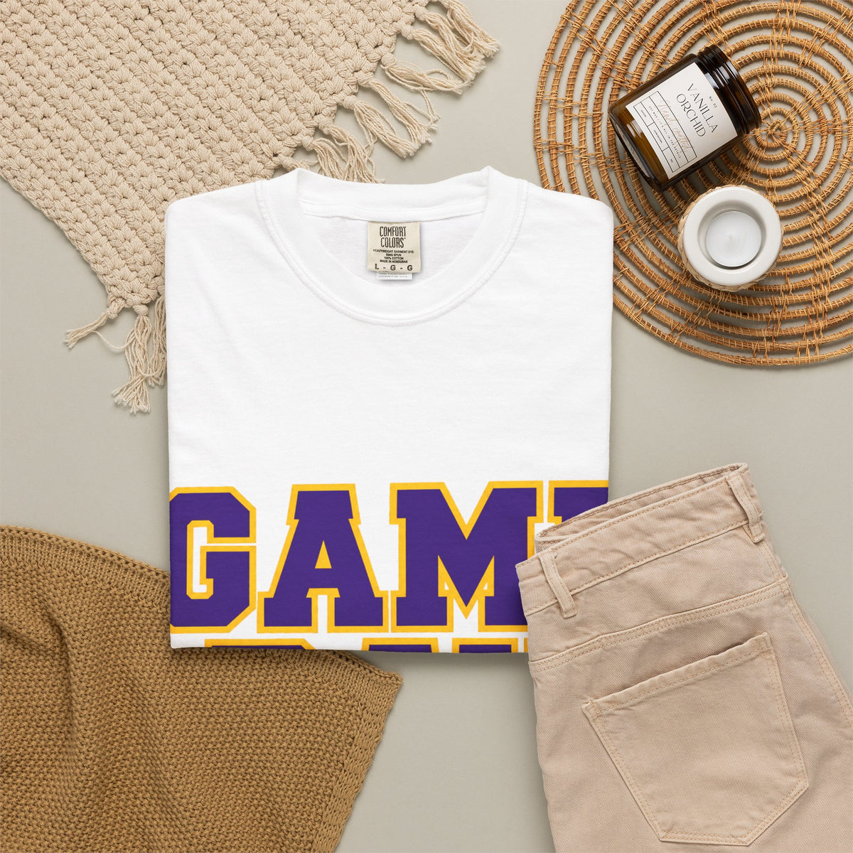 Game Day Football Shirt – Purple & Gold