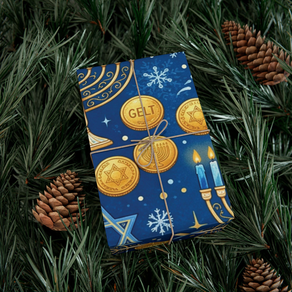 Festival of Lights Hanukkah Wrapping Paper