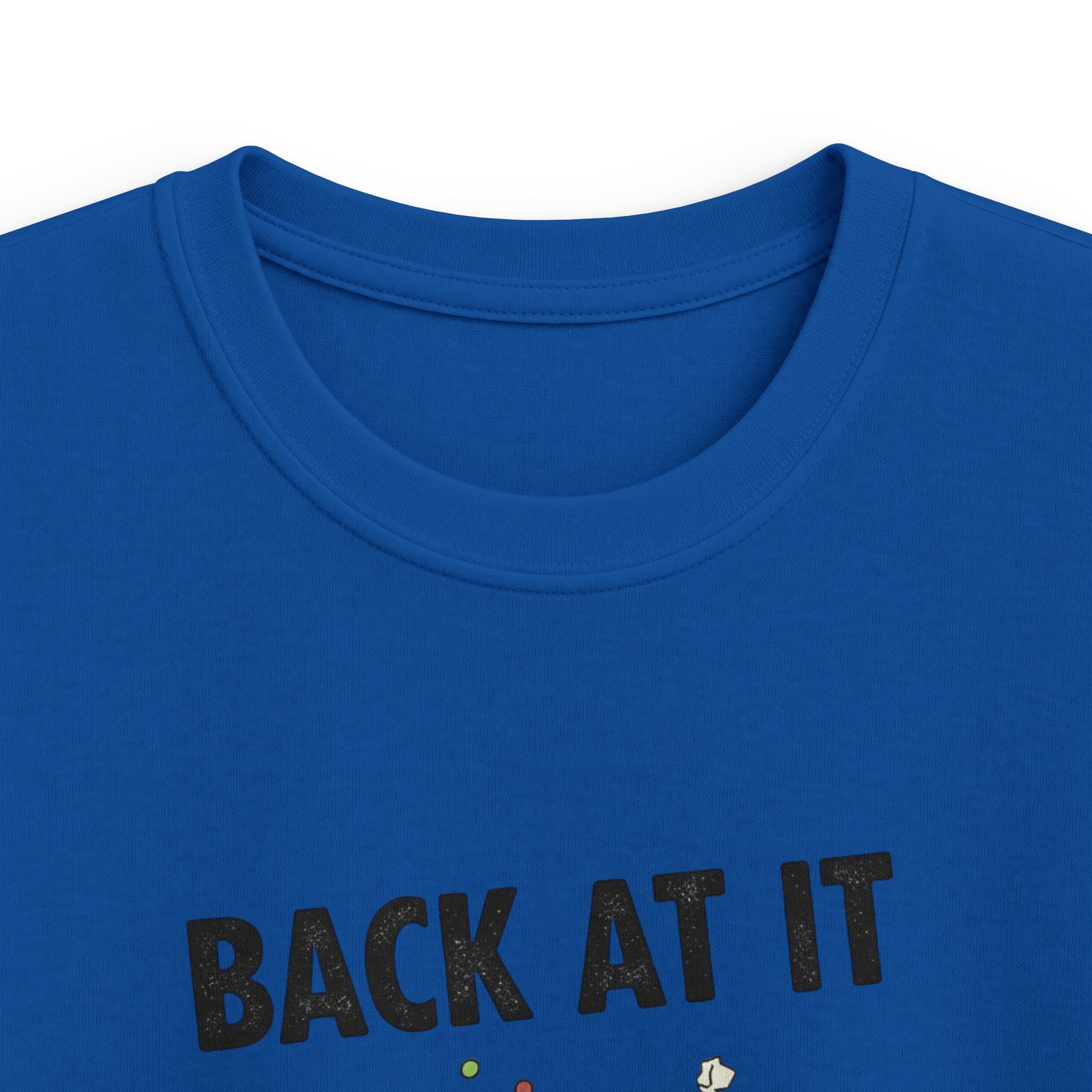 Kids Tee — "Back At It" Colorful Skate & Music Doodle Graphic