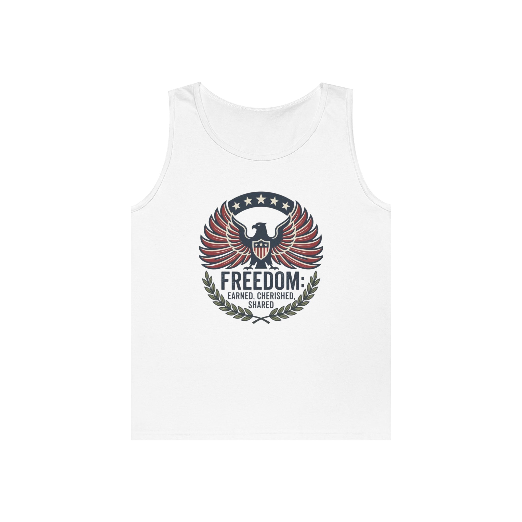 Freedom Eagle Tank Top — Patriotic Fireworks Graphic
