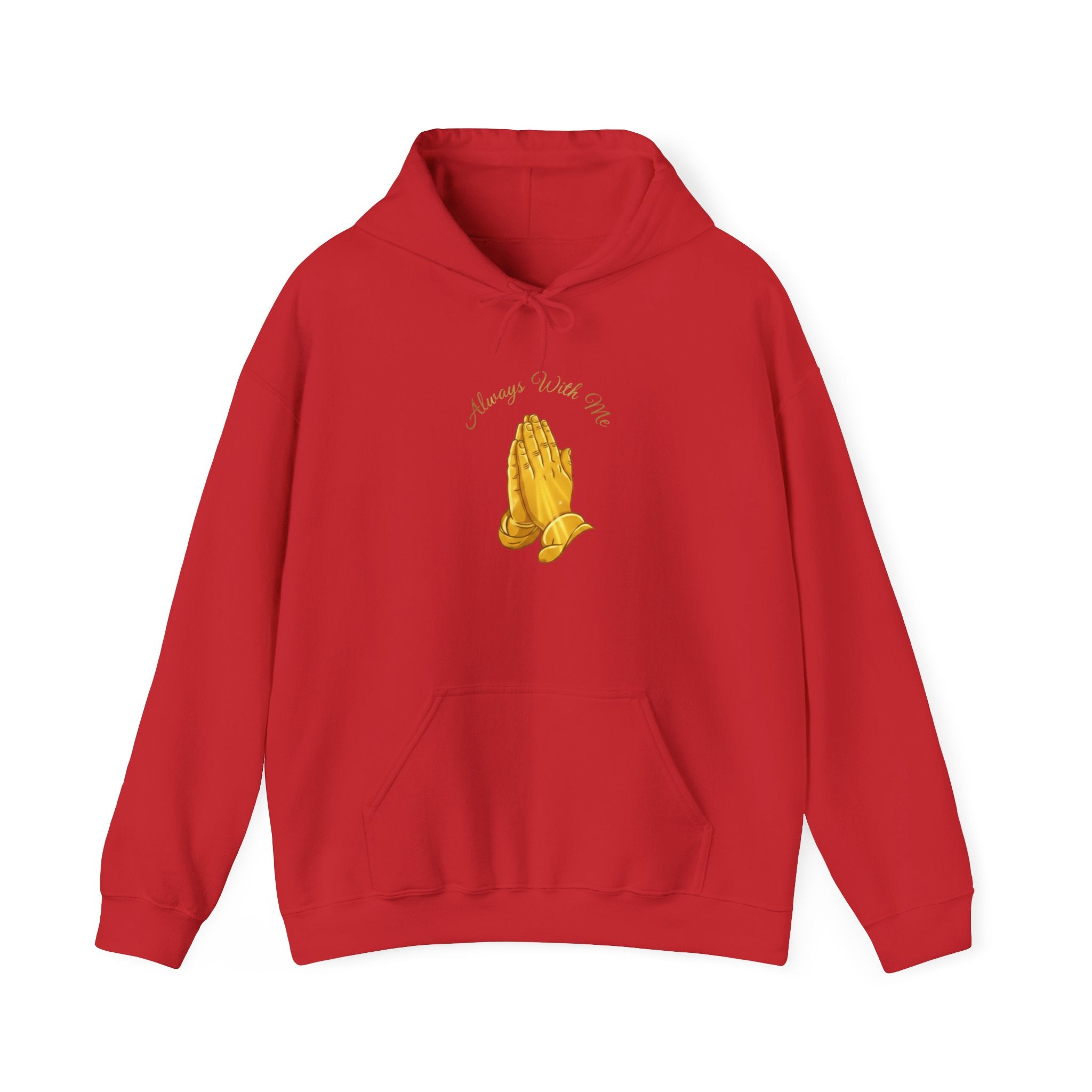 "Always With Me" Golden Praying Hands Hoodie