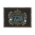 Faith Woven Blanket — "Wrapped in Faith" Inspirational Throw